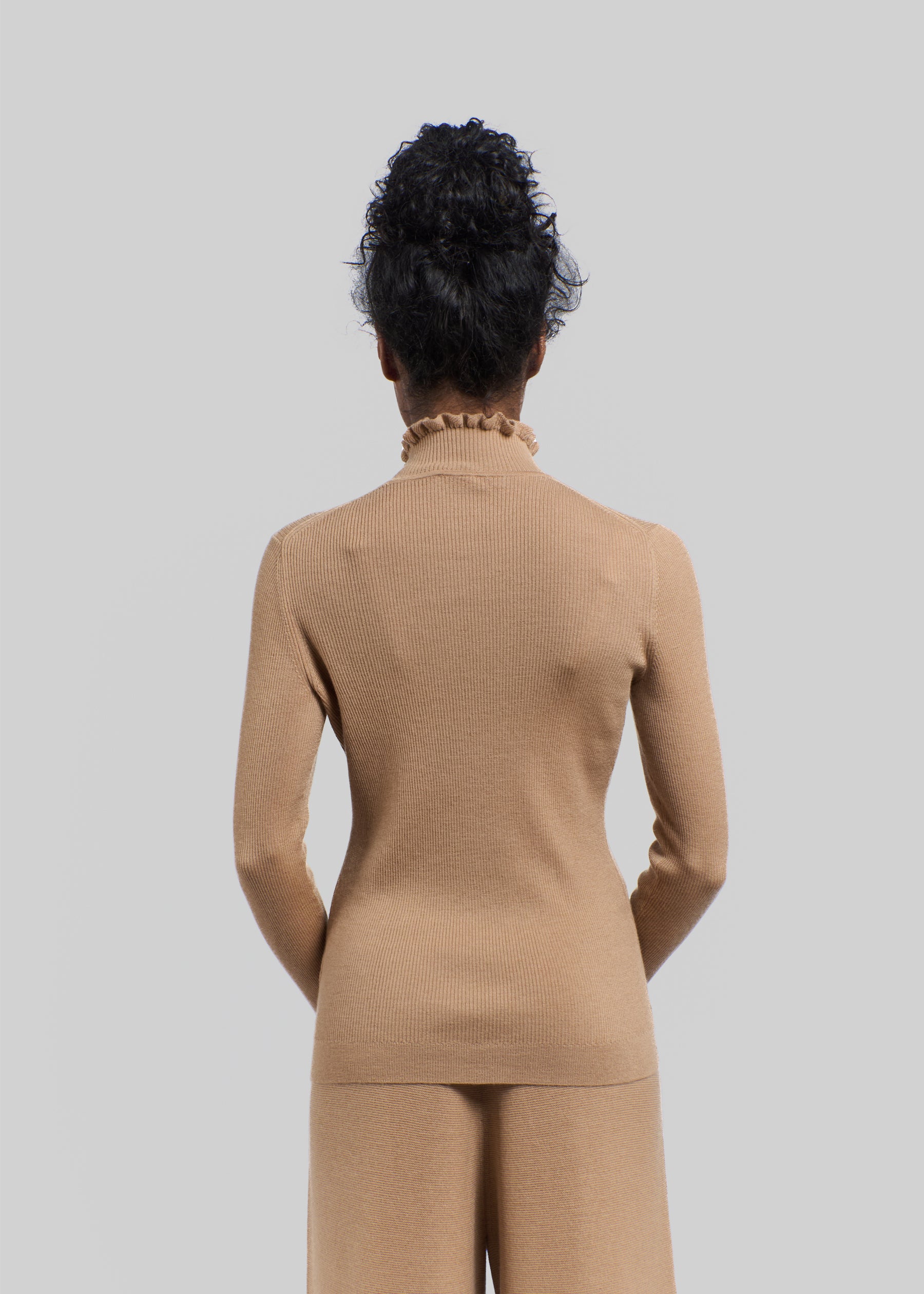 Volante Ruffle Turtleneck Jumper