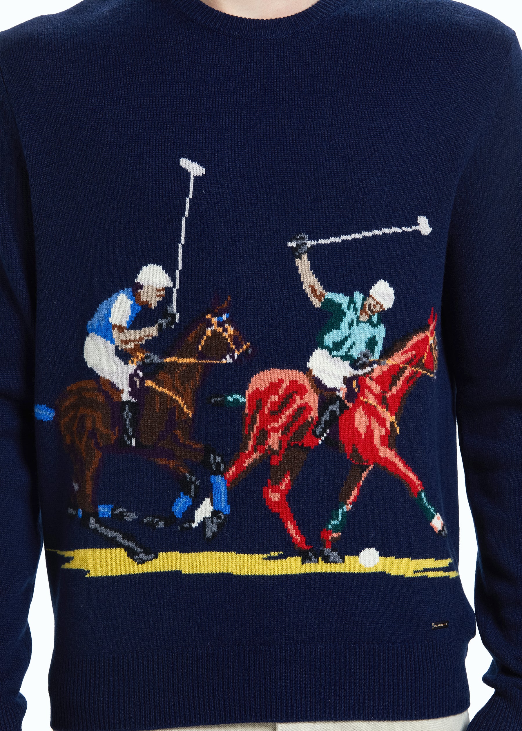 Giostra Men's Polo Intarsia Jumper
