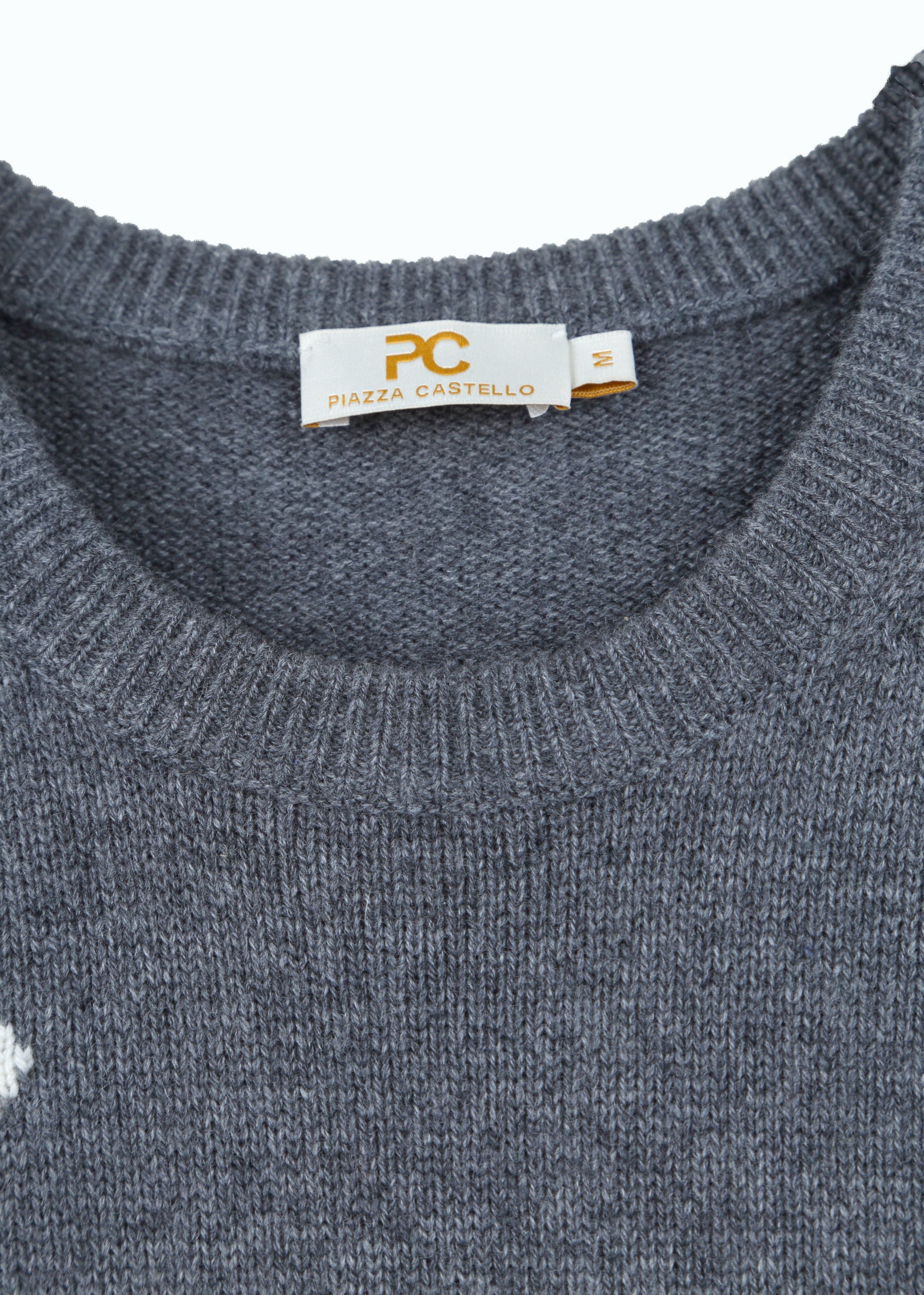 Cavallino Men's Polo Intarsia Jumper