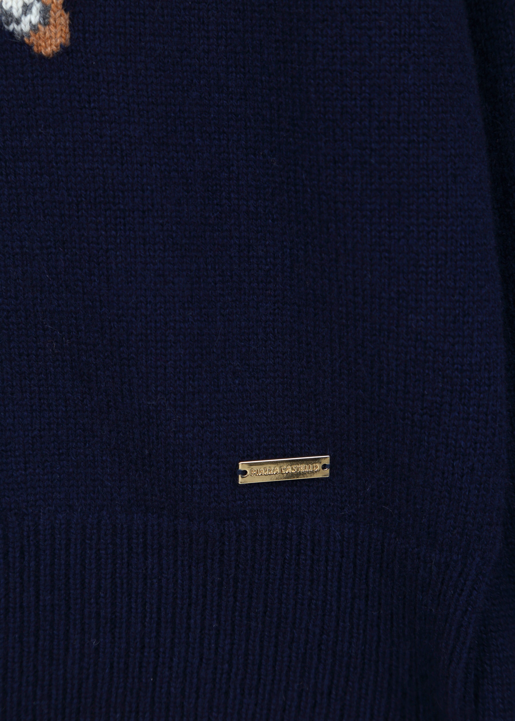 Cavallino Men's Polo Intarsia Jumper