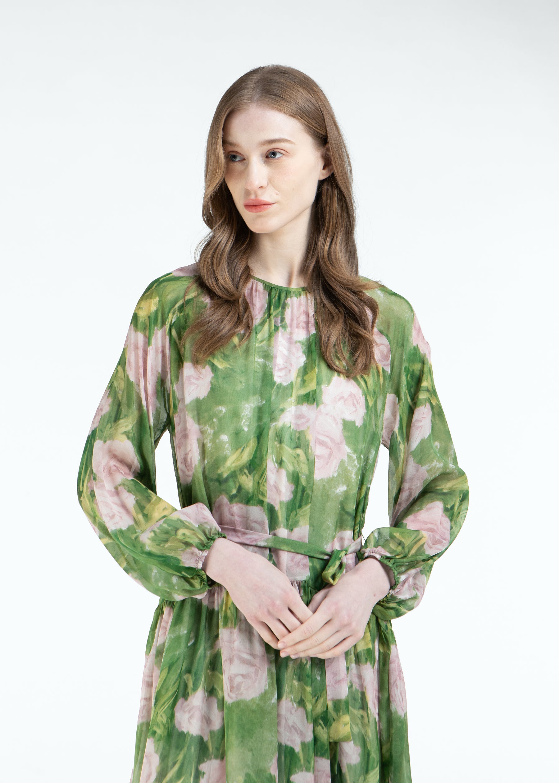 Verdeluce Rosa Silk Dress