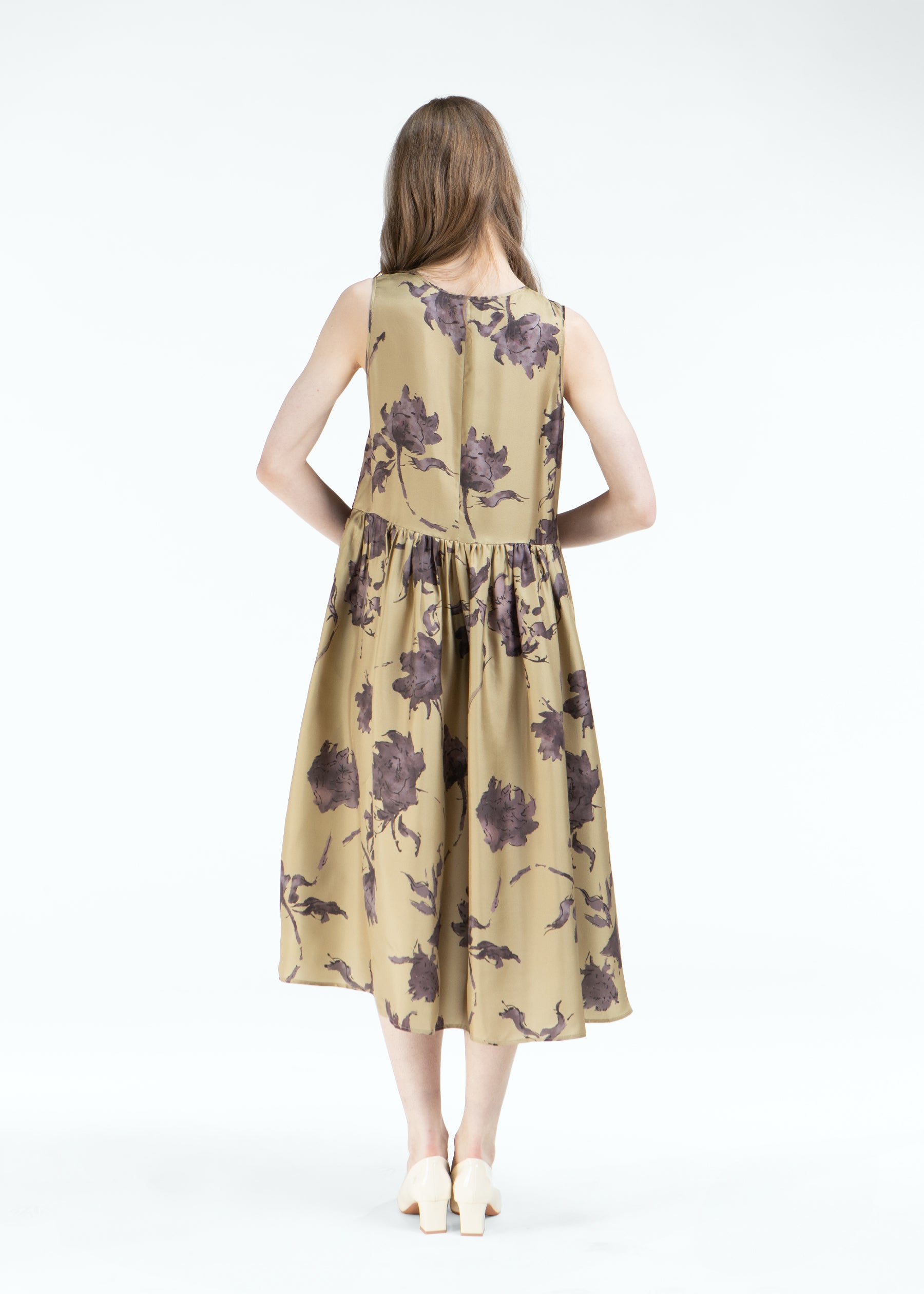 Fiorire Sleeveless Silk Dress