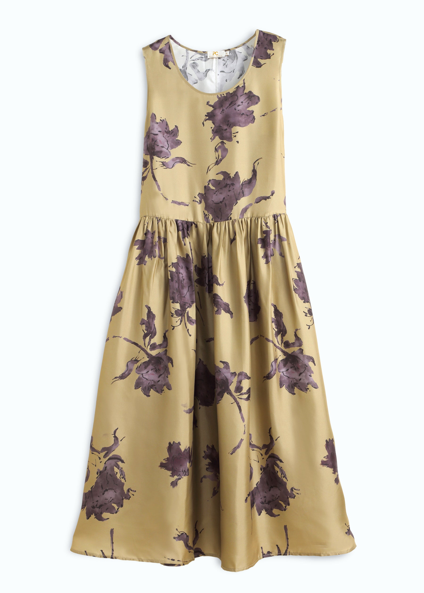 Fiorire Sleeveless Silk Dress