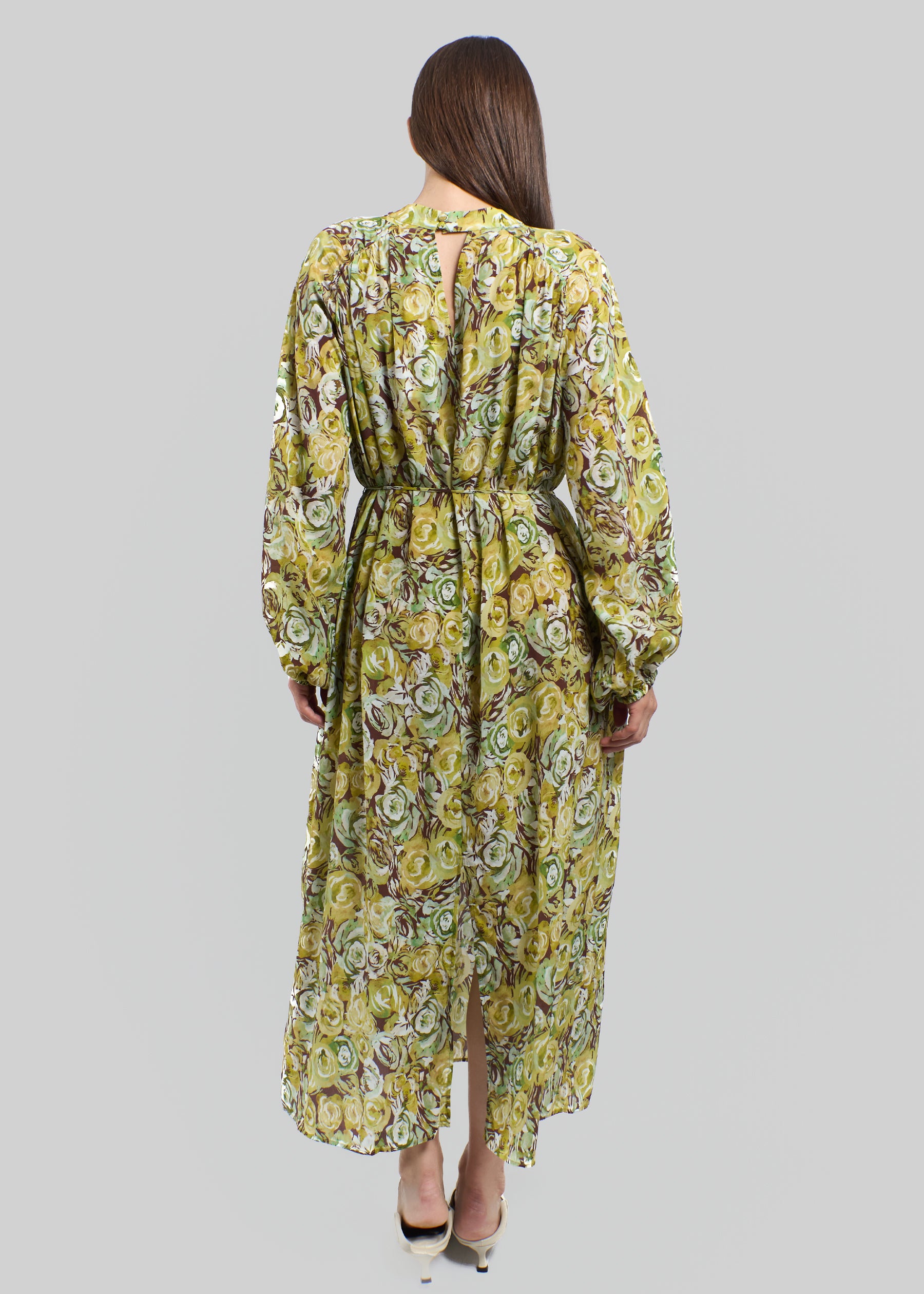 Rosa Verde Silk Dress