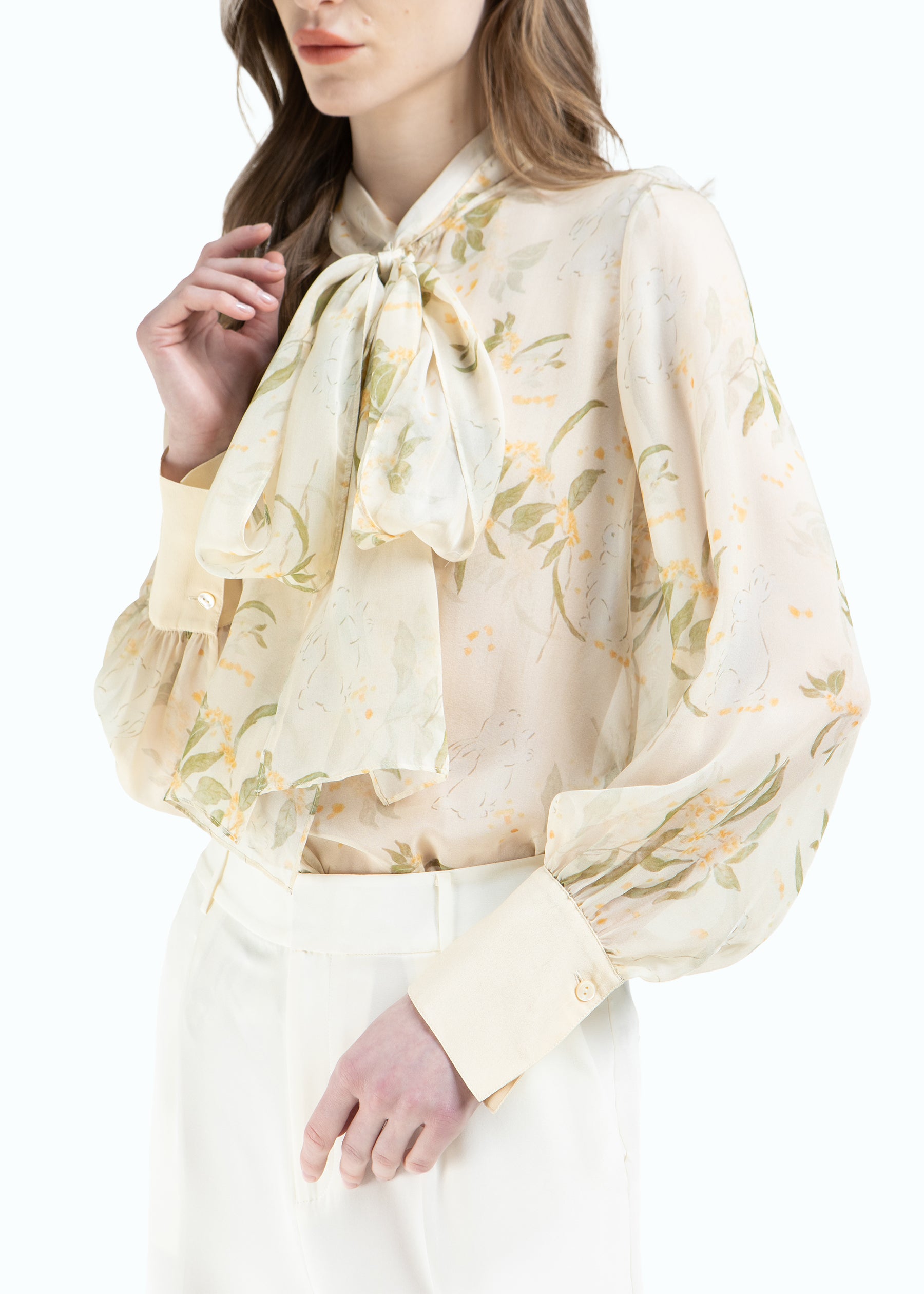 Chiara Eco Printed Silk Blouse