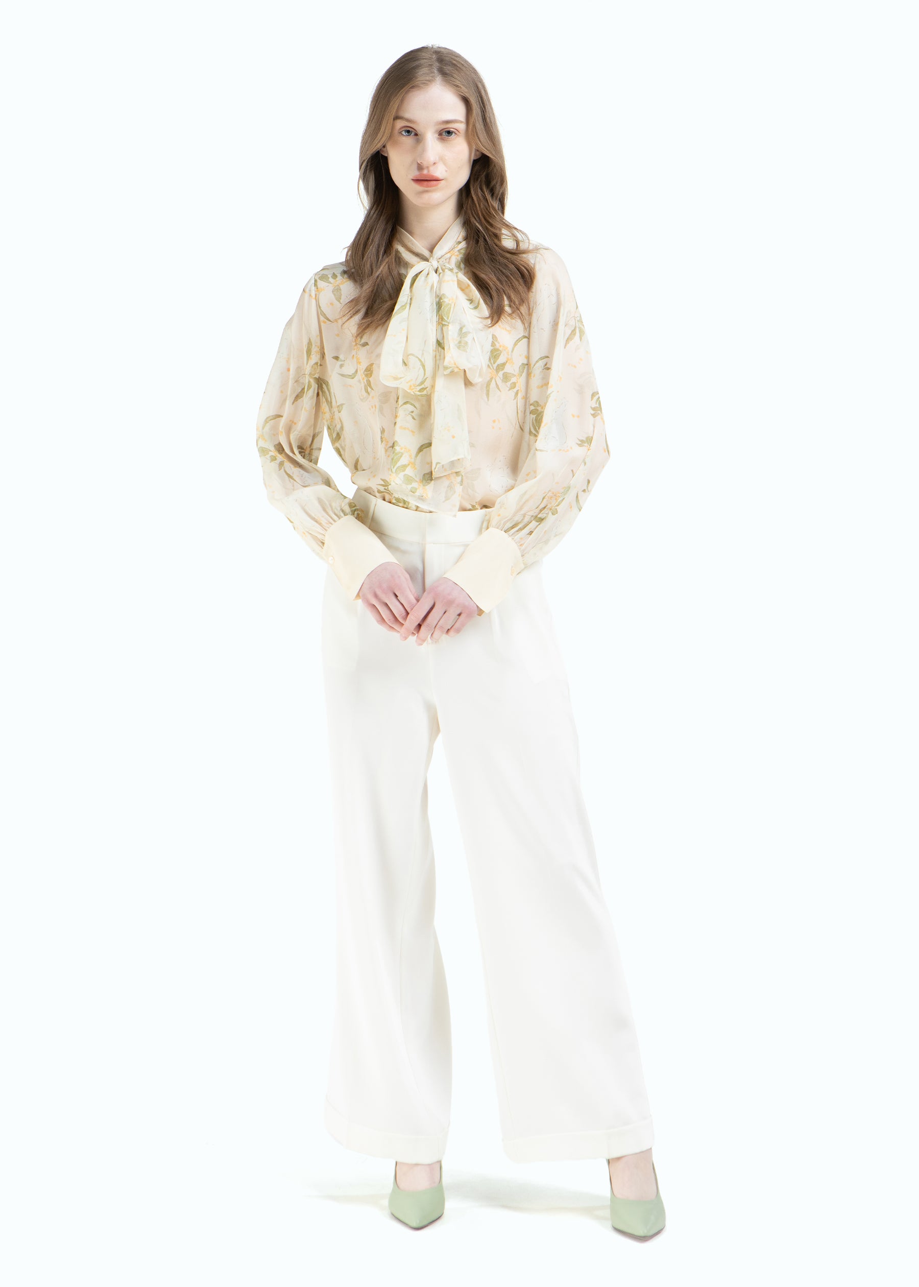 Chiara Eco Printed Silk Blouse