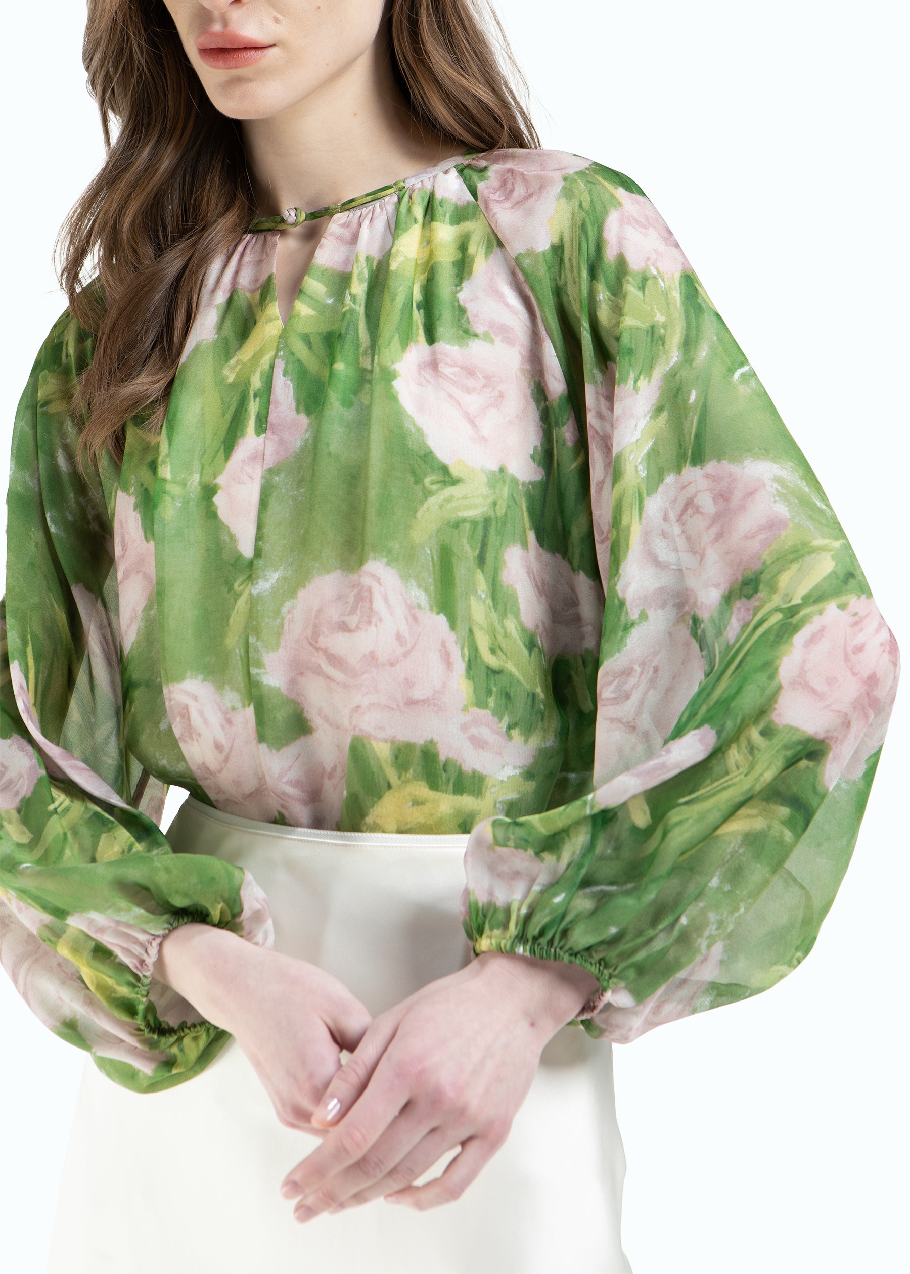Verdeluce Rosa Silk Blouse