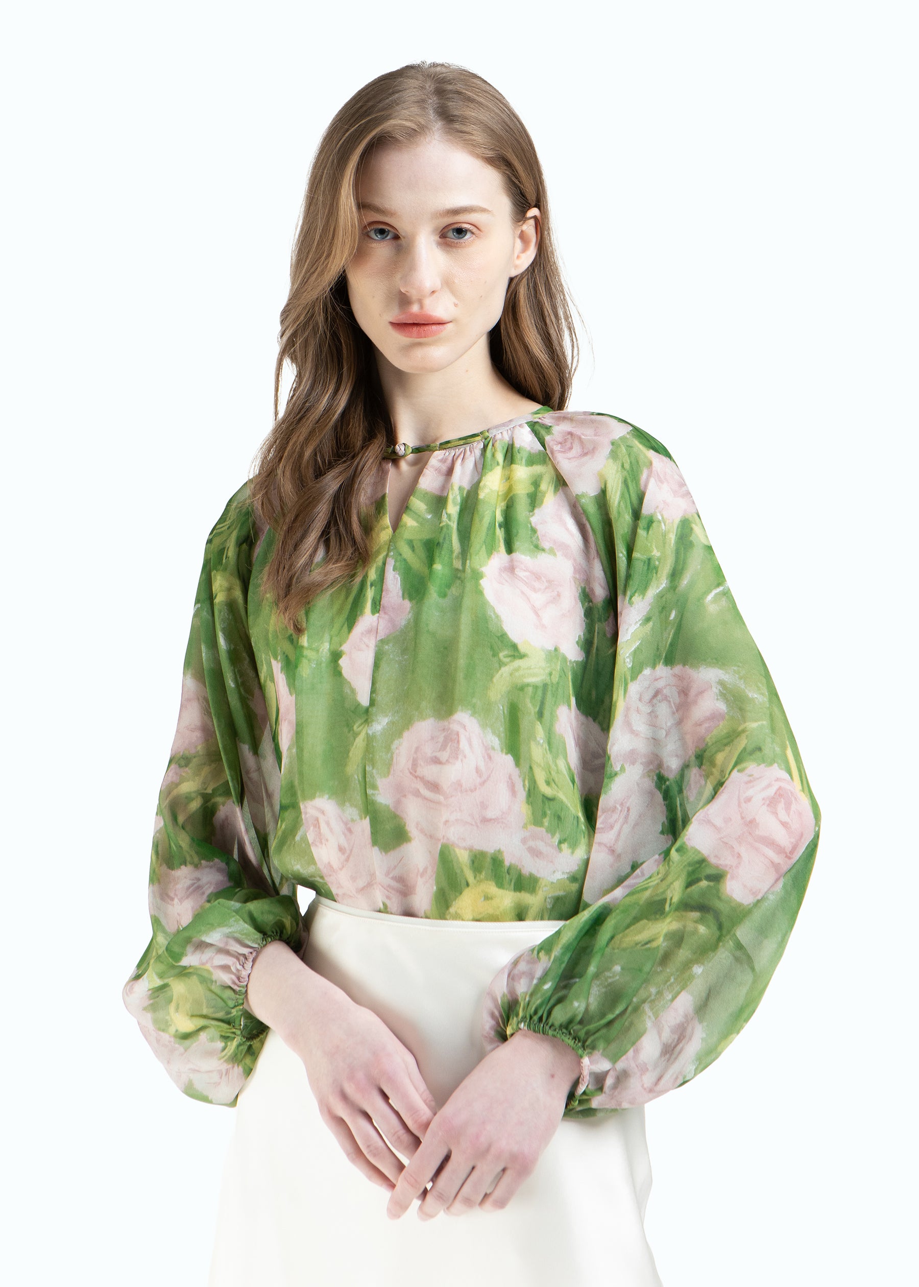 Verdeluce Rosa Silk Blouse