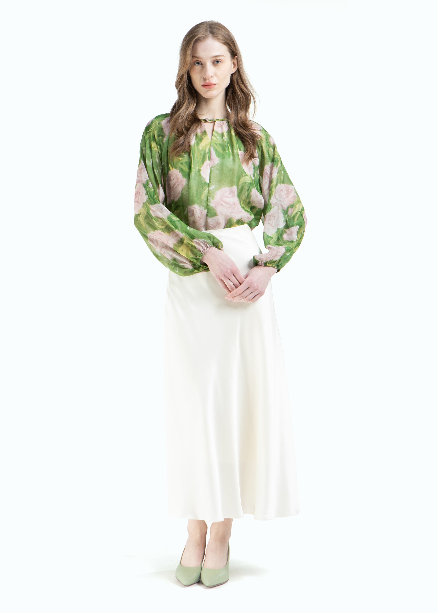 Verdeluce Rosa Silk Blouse