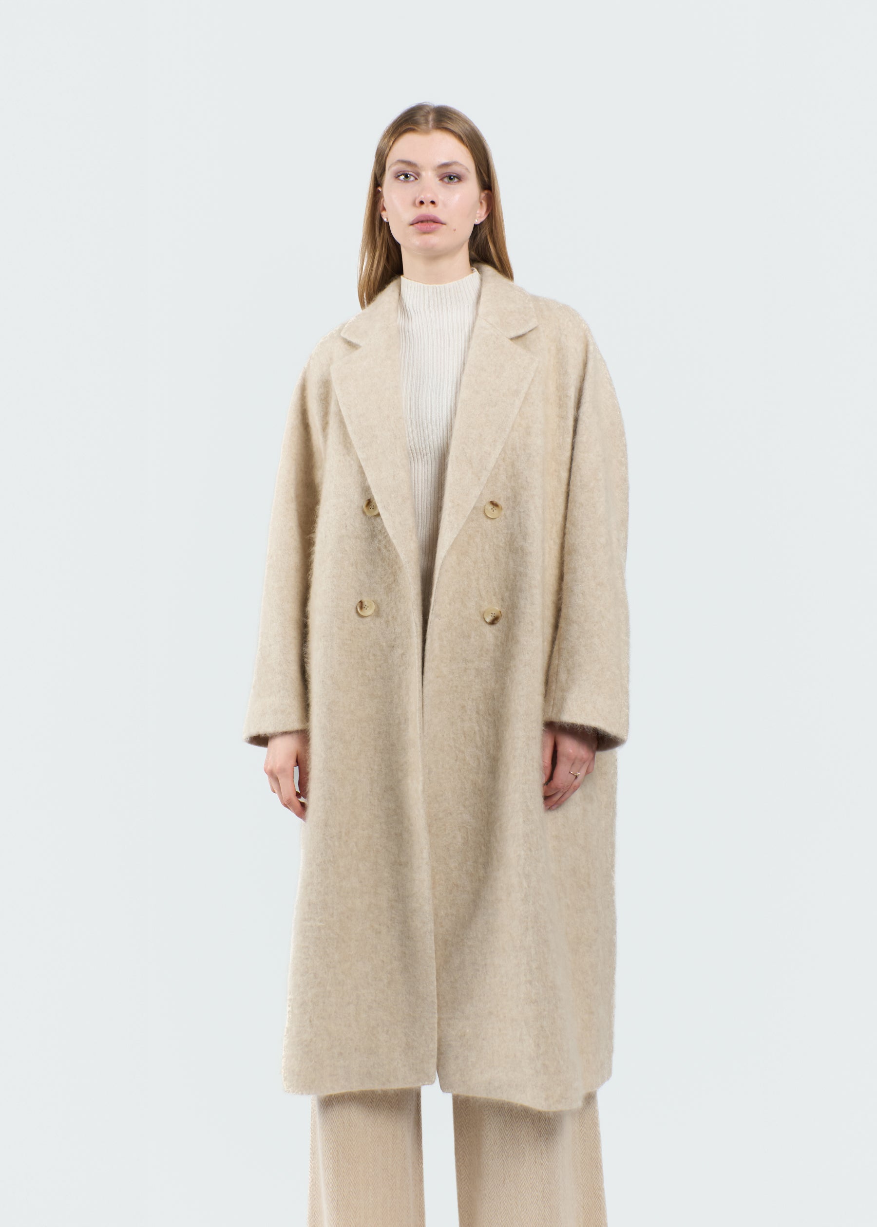 Nebbia Brushed-Finish Cashmere Coat