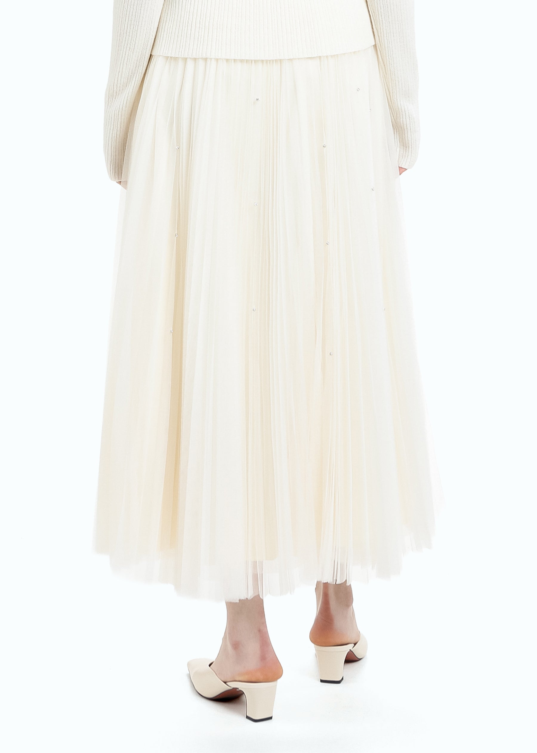 Hand-beaded Tulle Skirt
