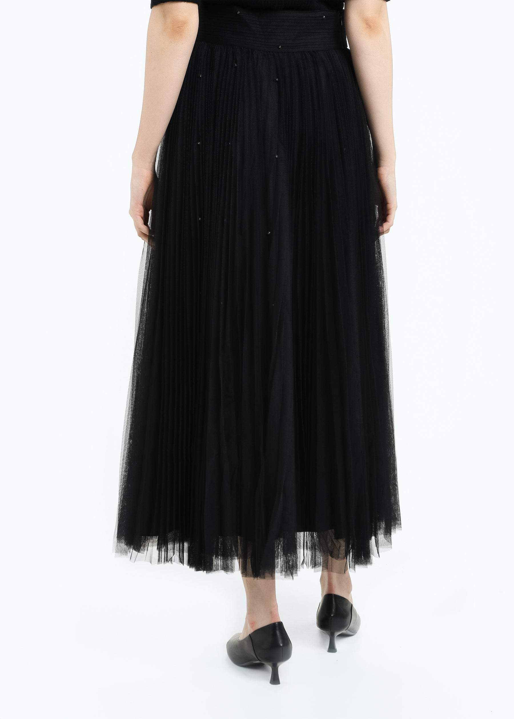 Hand-beaded Tulle Skirt