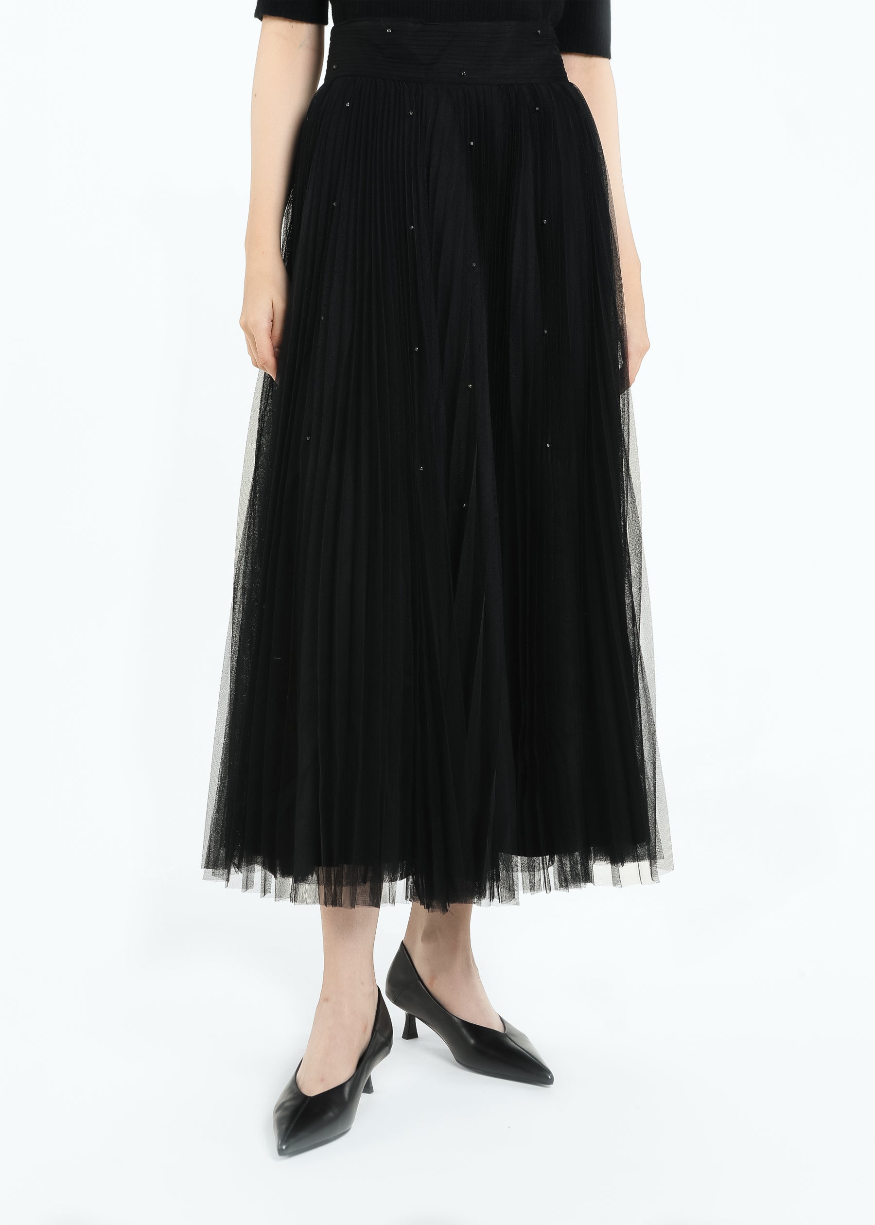 Hand-beaded Tulle Skirt