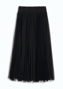 Hand-Beaded Tulle Skirt