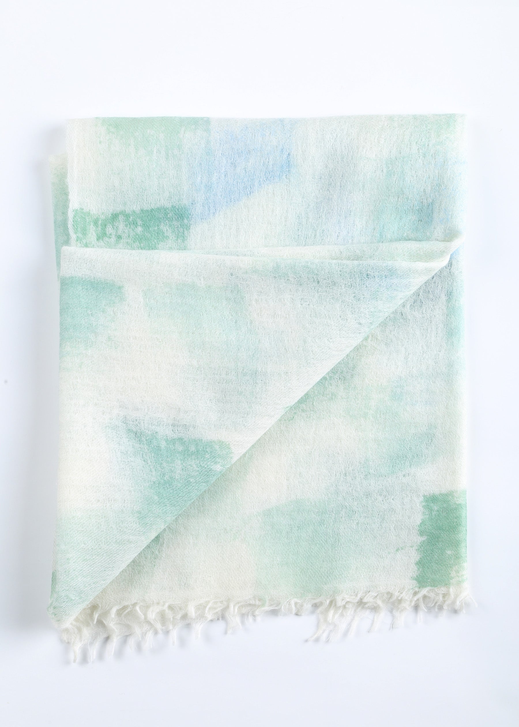 Nuvola Cashmere Shawl with Hand Drawn Print RZH-230018