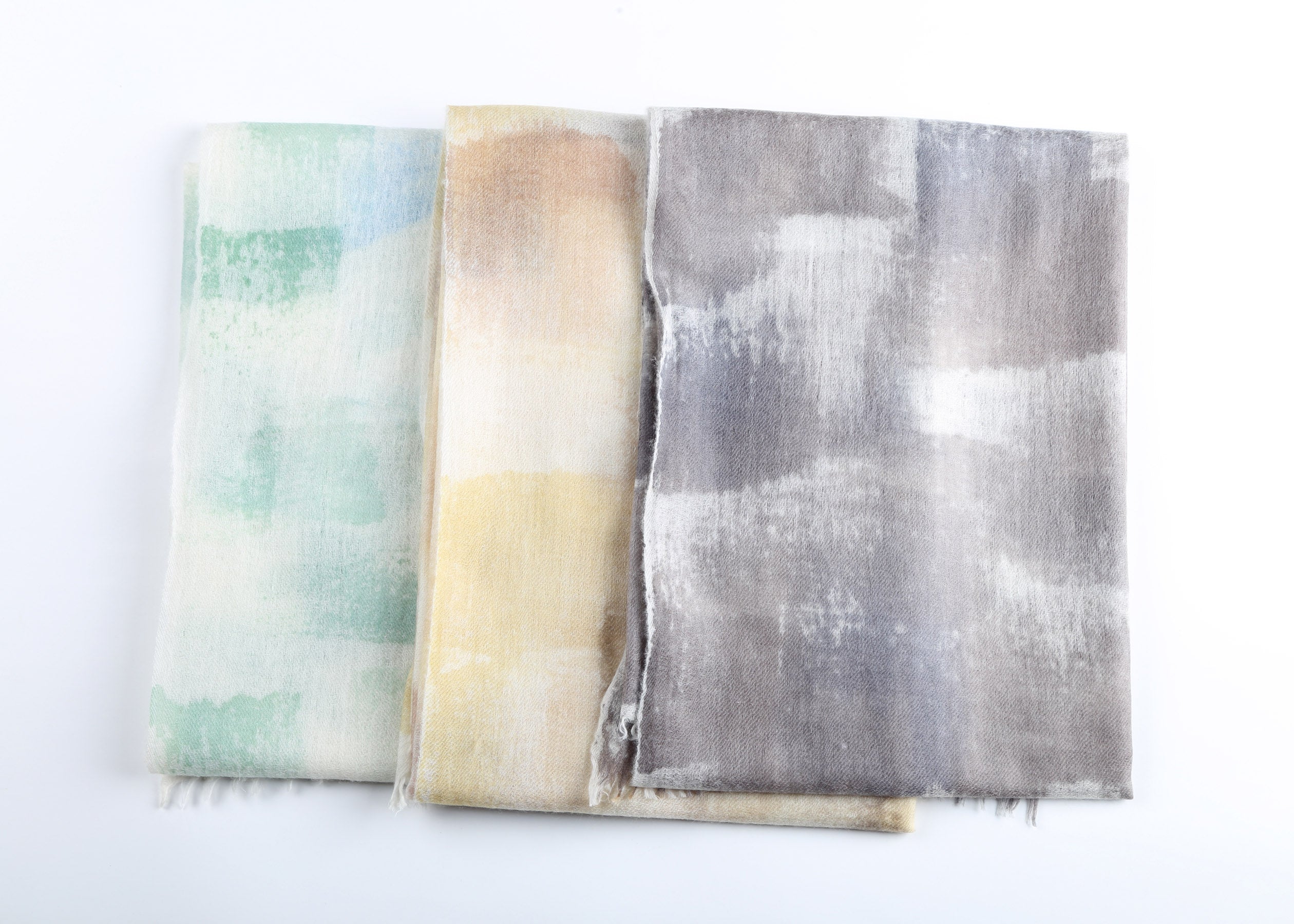 Nuvola Cashmere Shawl with Hand Drawn Print RZH-230018