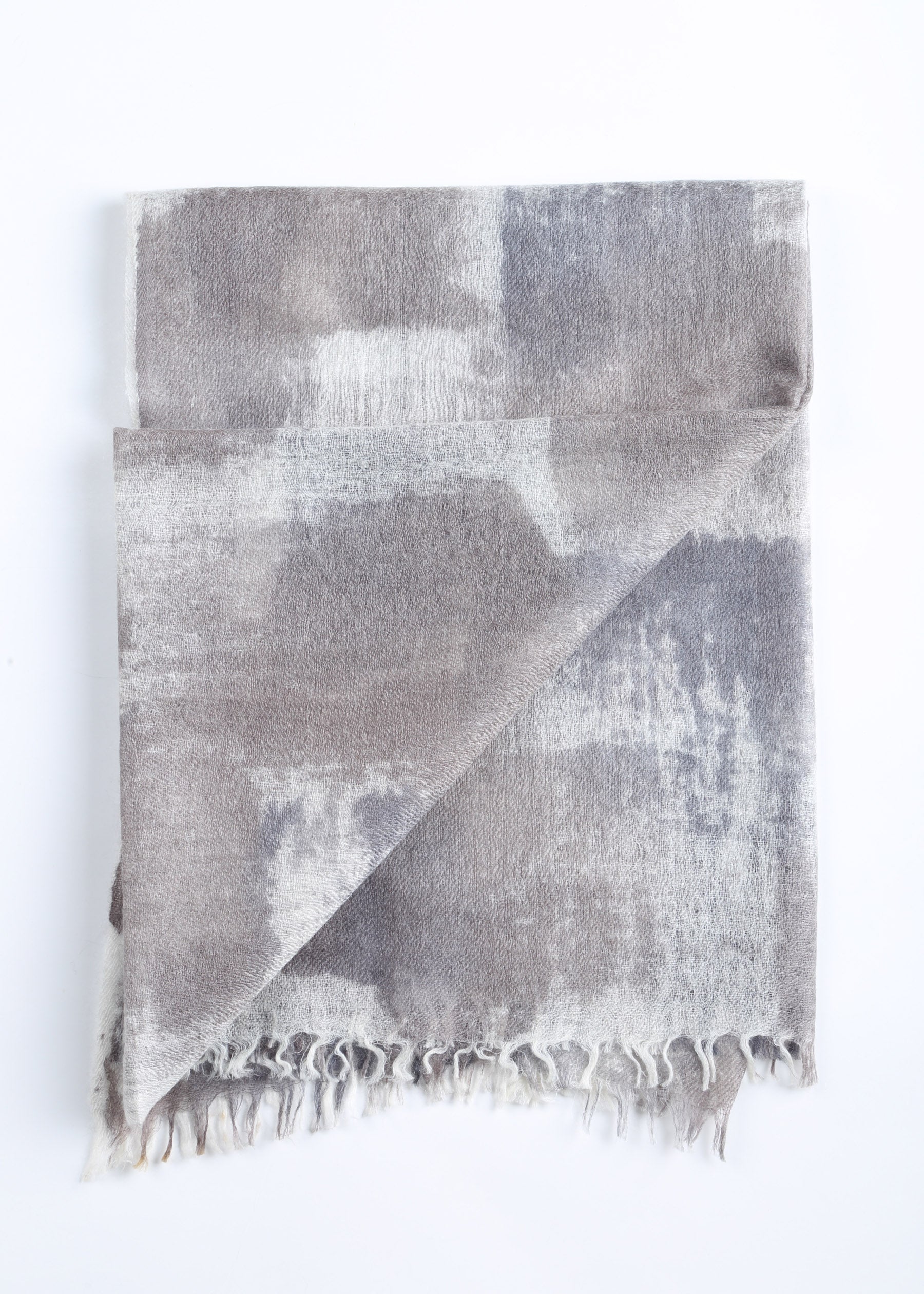 Nuvola Cashmere Shawl with Hand Drawn Print RZH-230018