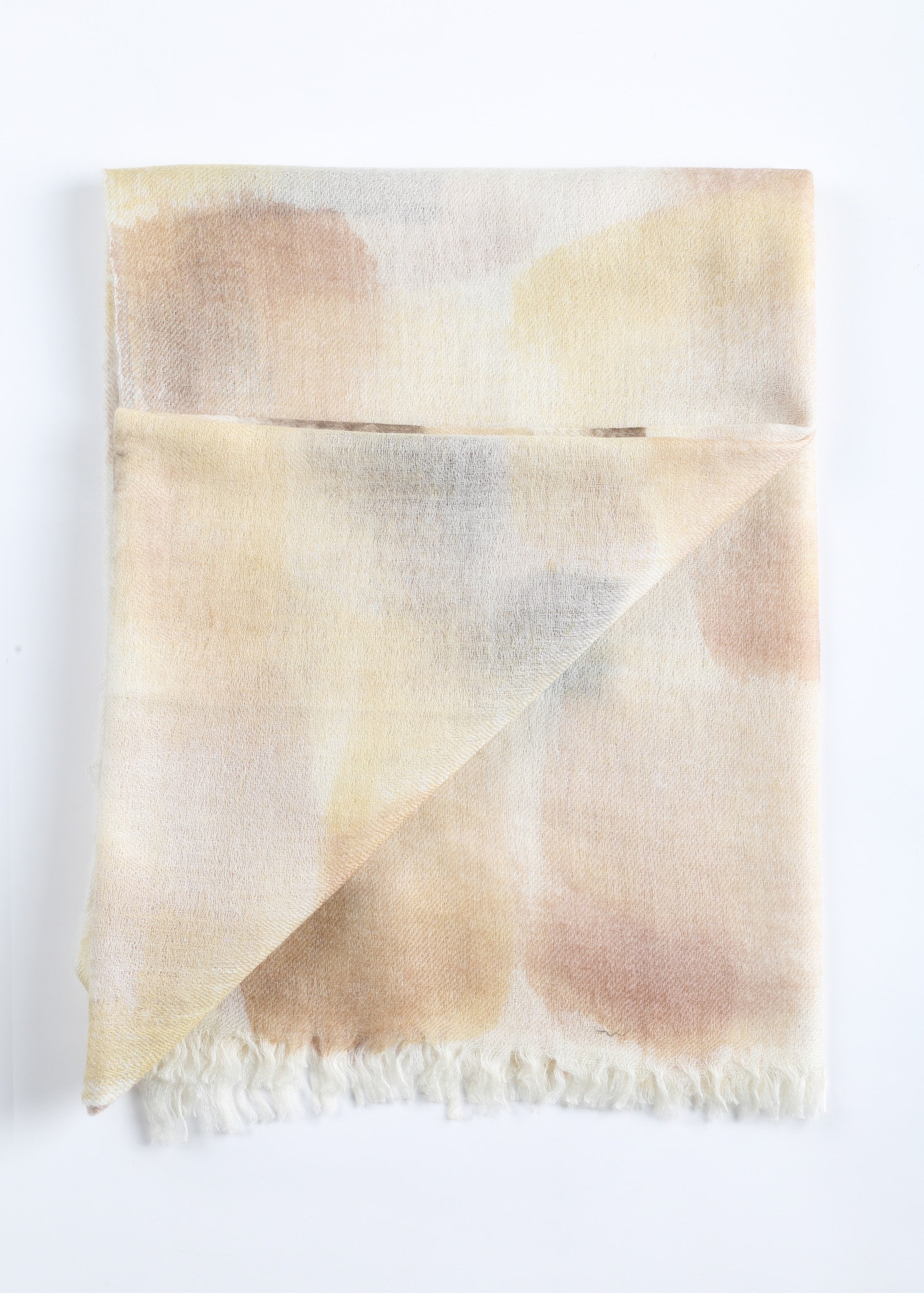 Nuvola Cashmere Shawl with Hand Drawn Print RZH-230018