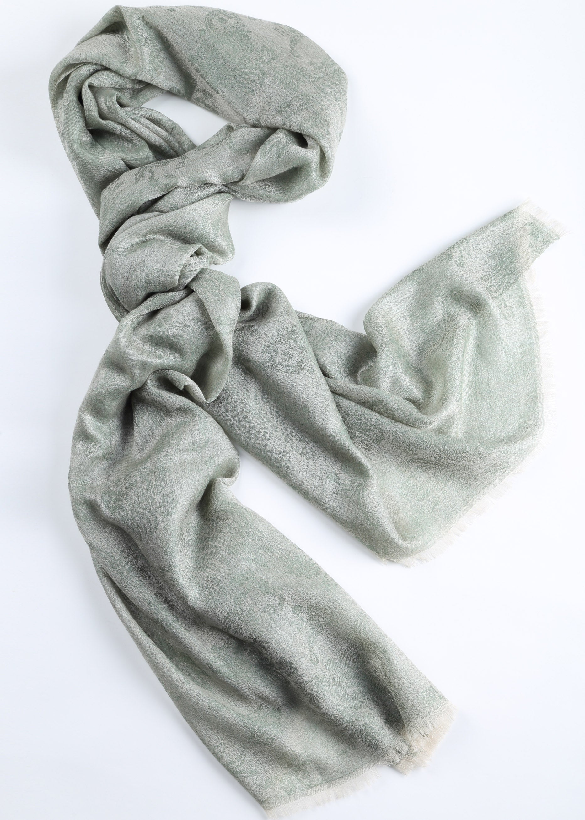 Flower Jacquard Cashmere Scarf