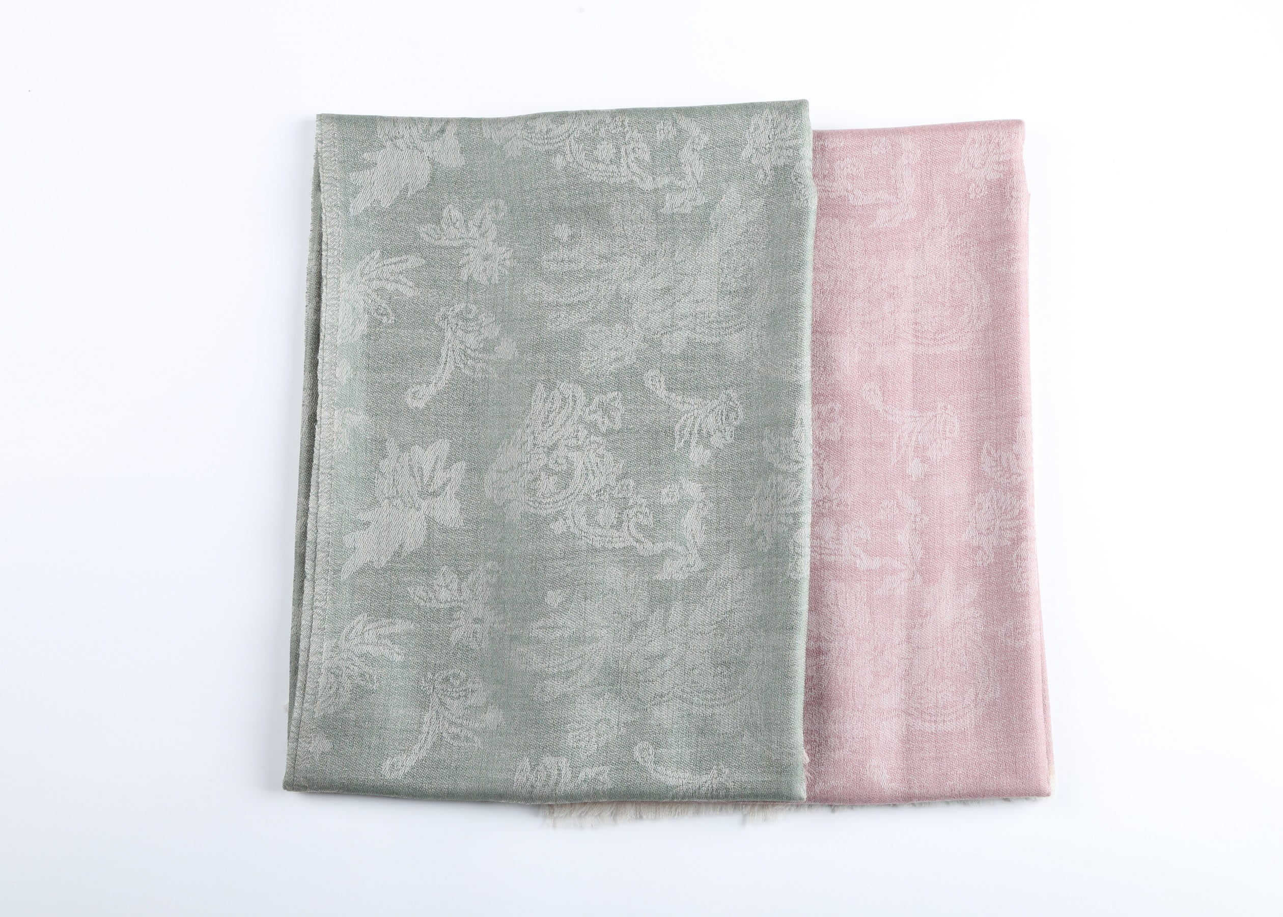 Flower Jacquard Cashmere Scarf
