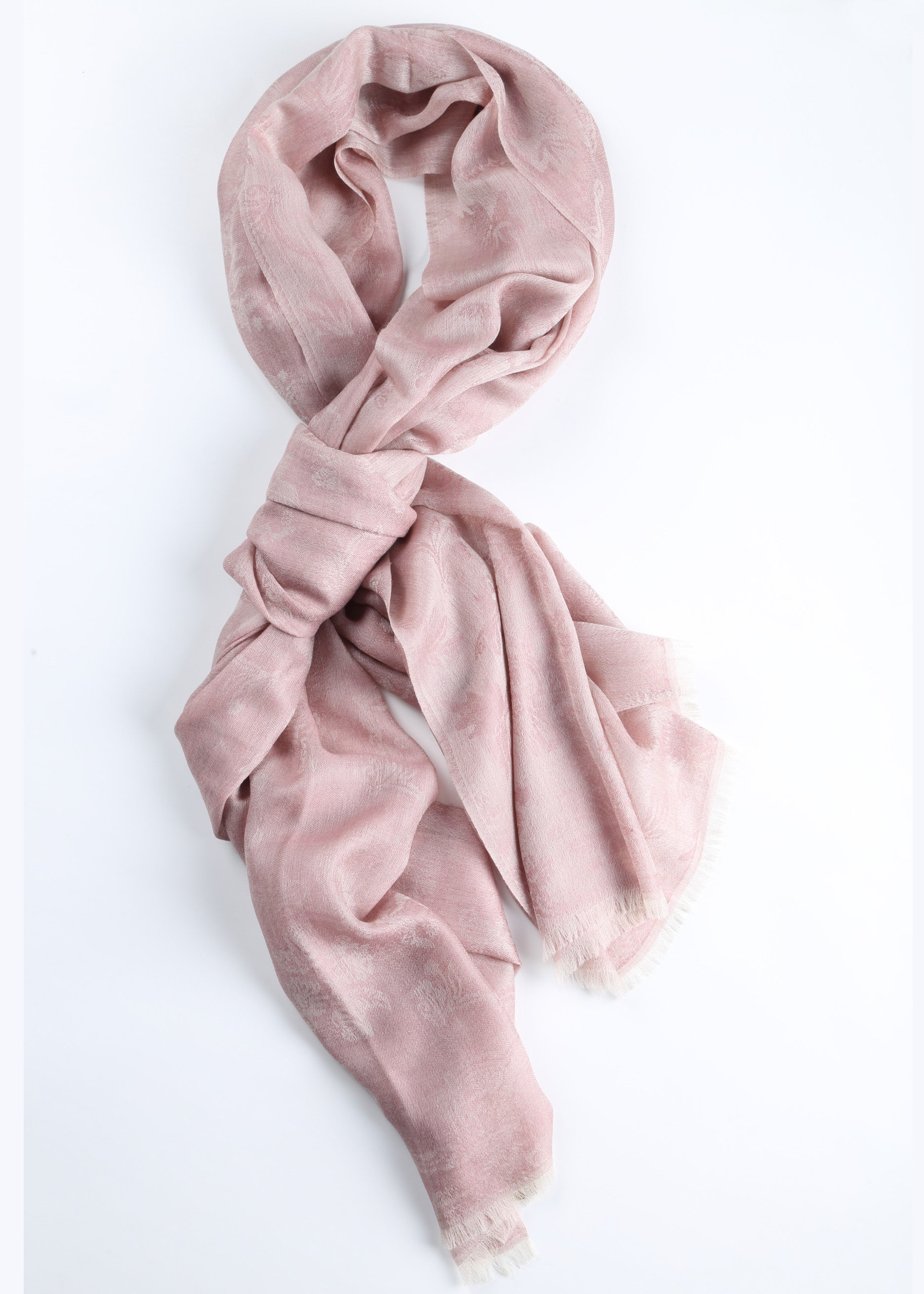 Flower Jacquard Cashmere Scarf