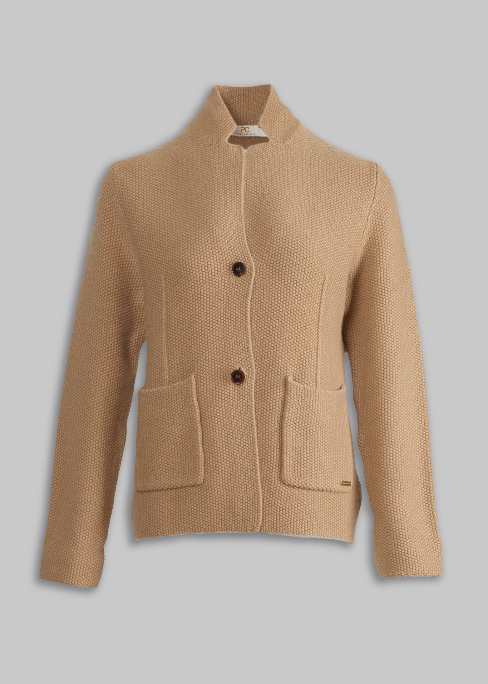 Poesia Two-Pocket Knit Cardigan