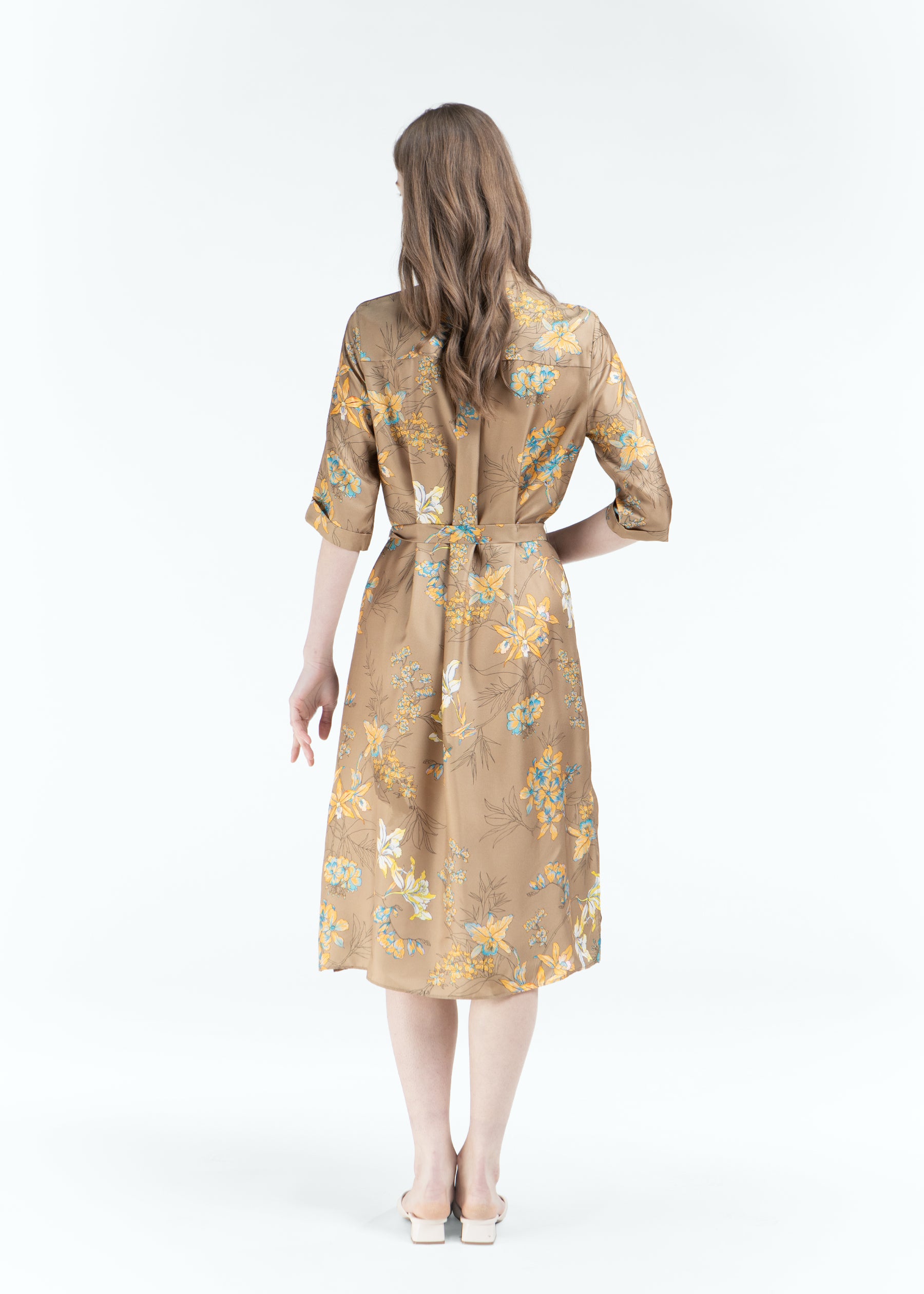 Foliata Silk Dress