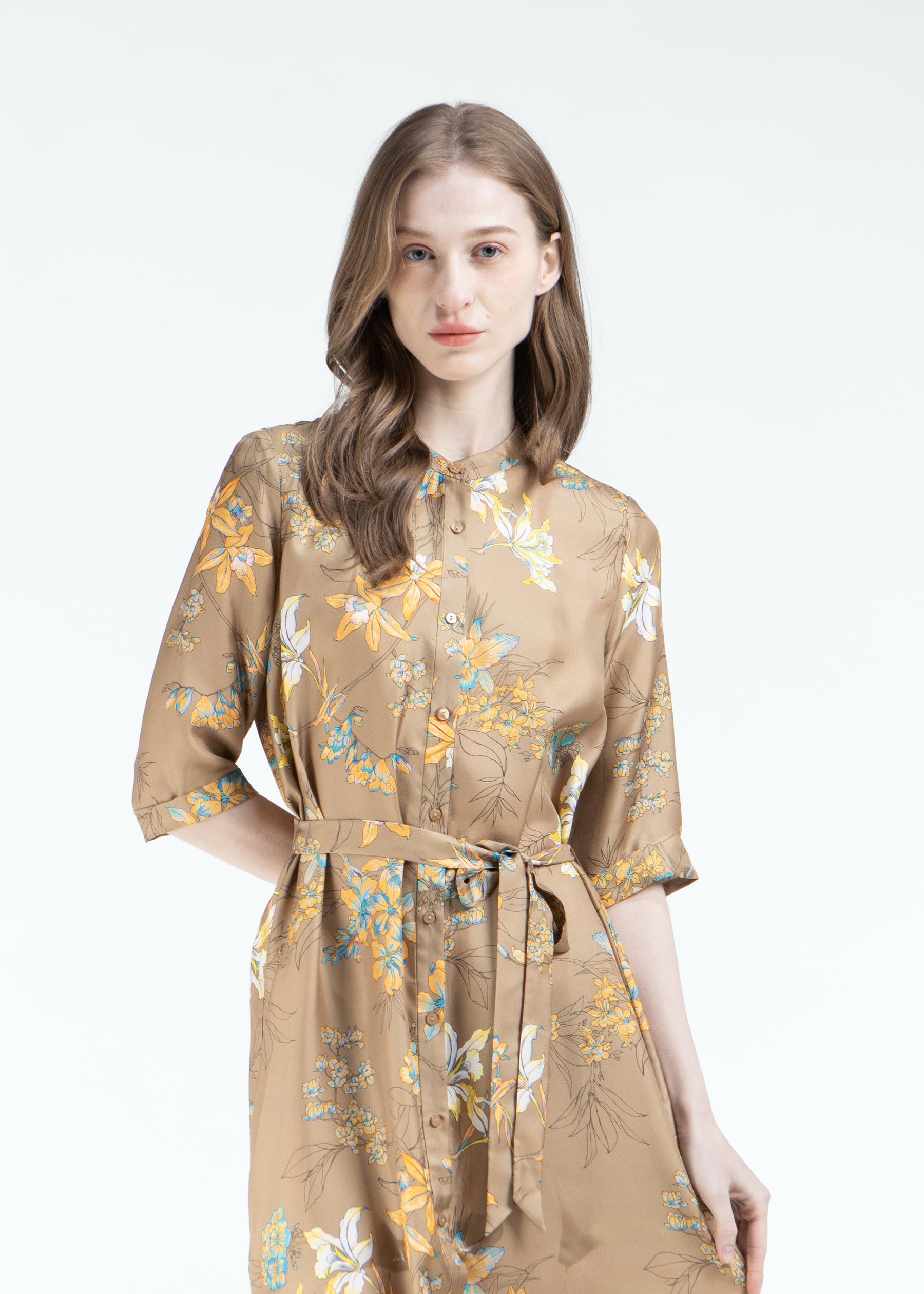 Foliata Silk Dress