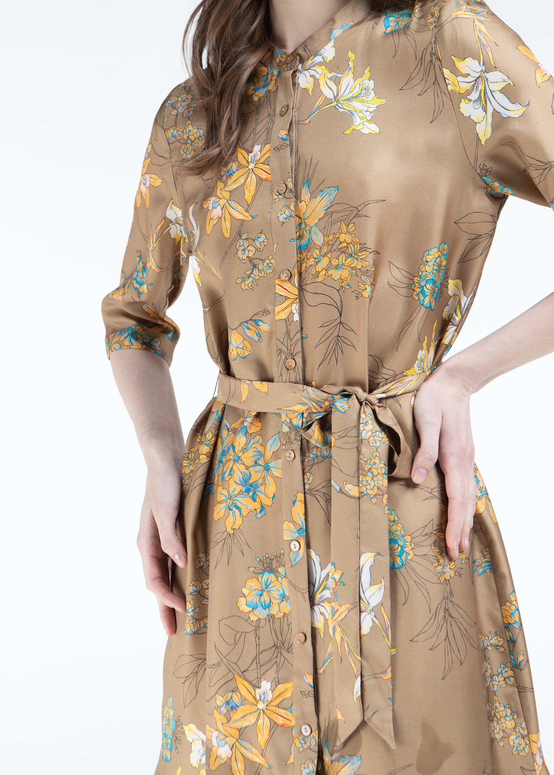 Foliata Silk Dress