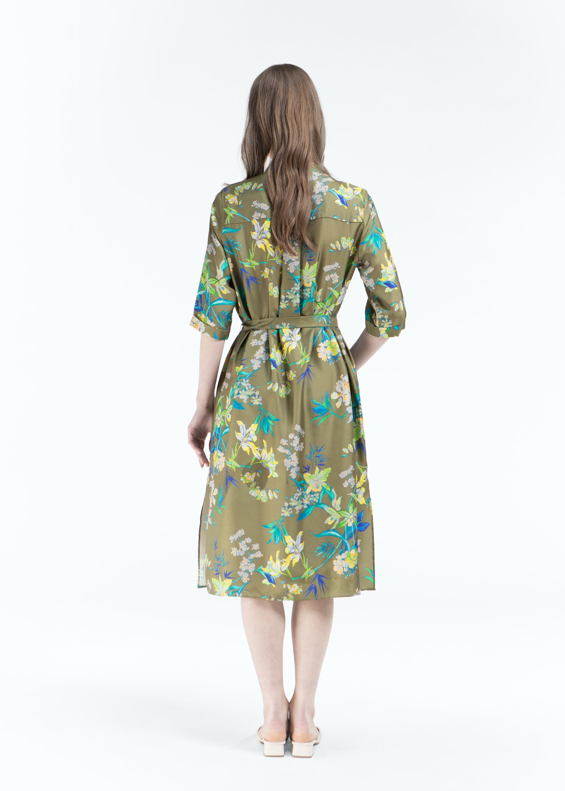 Foliata Silk Dress
