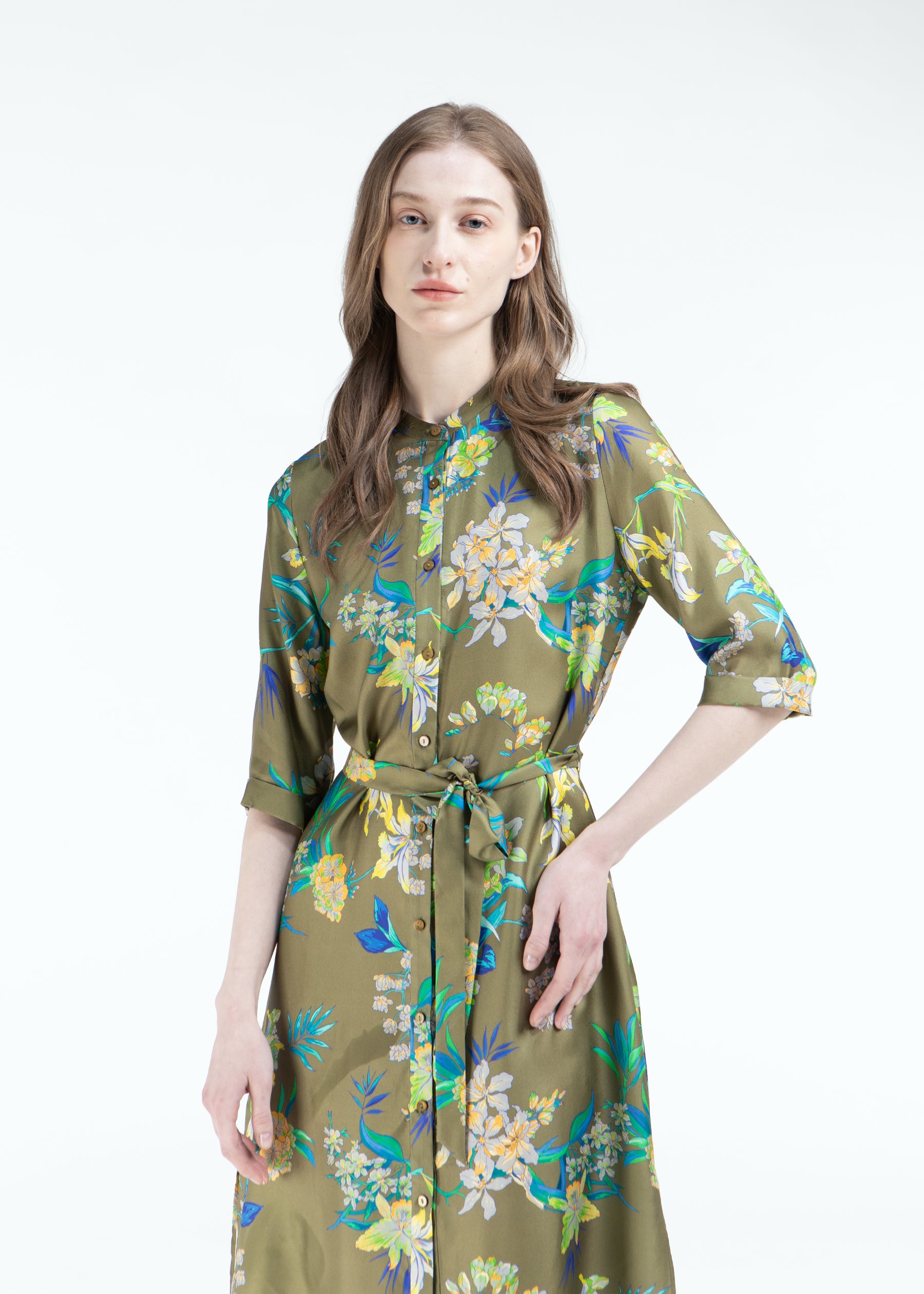 Foliata Silk Dress
