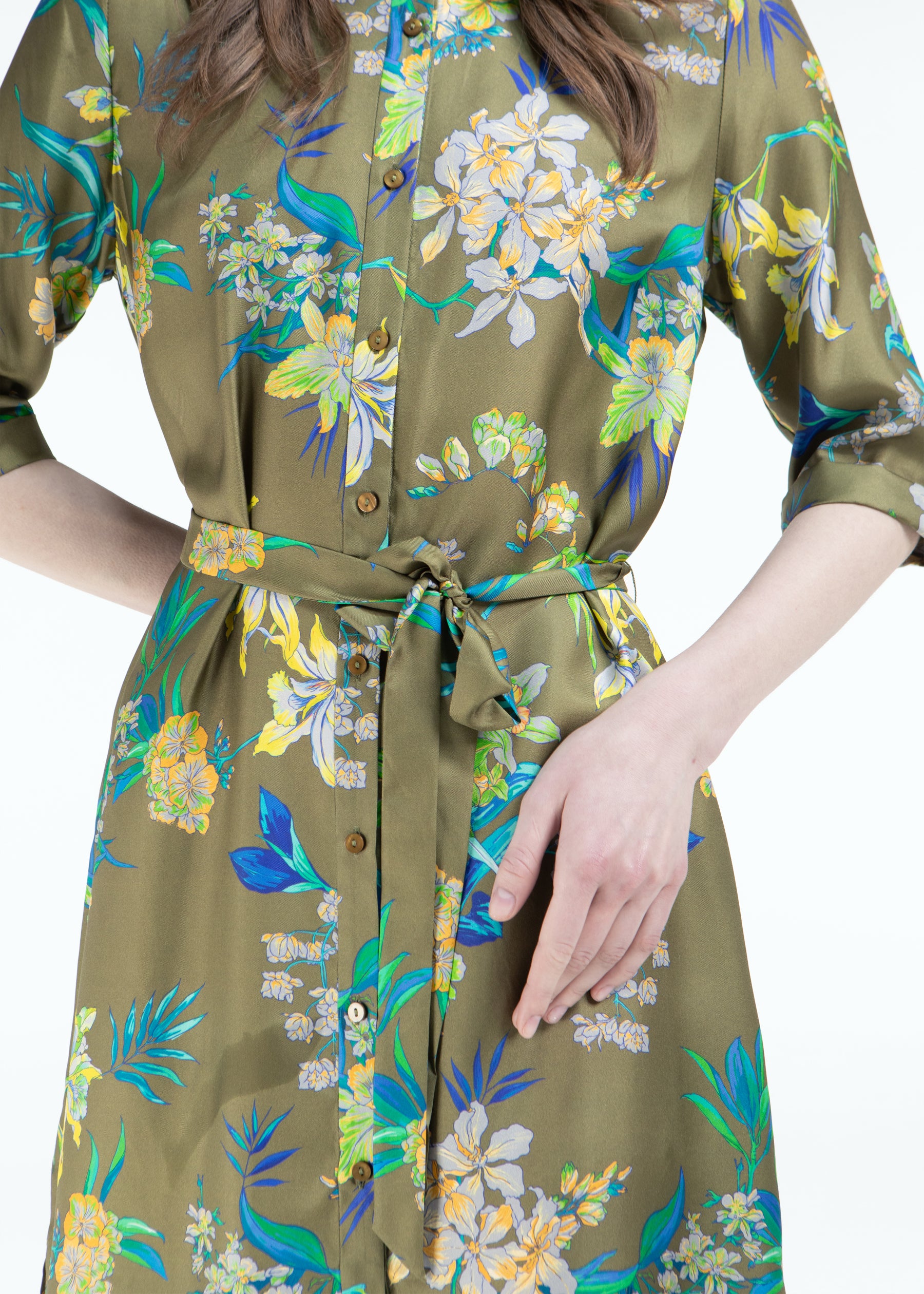 Foliata Silk Dress