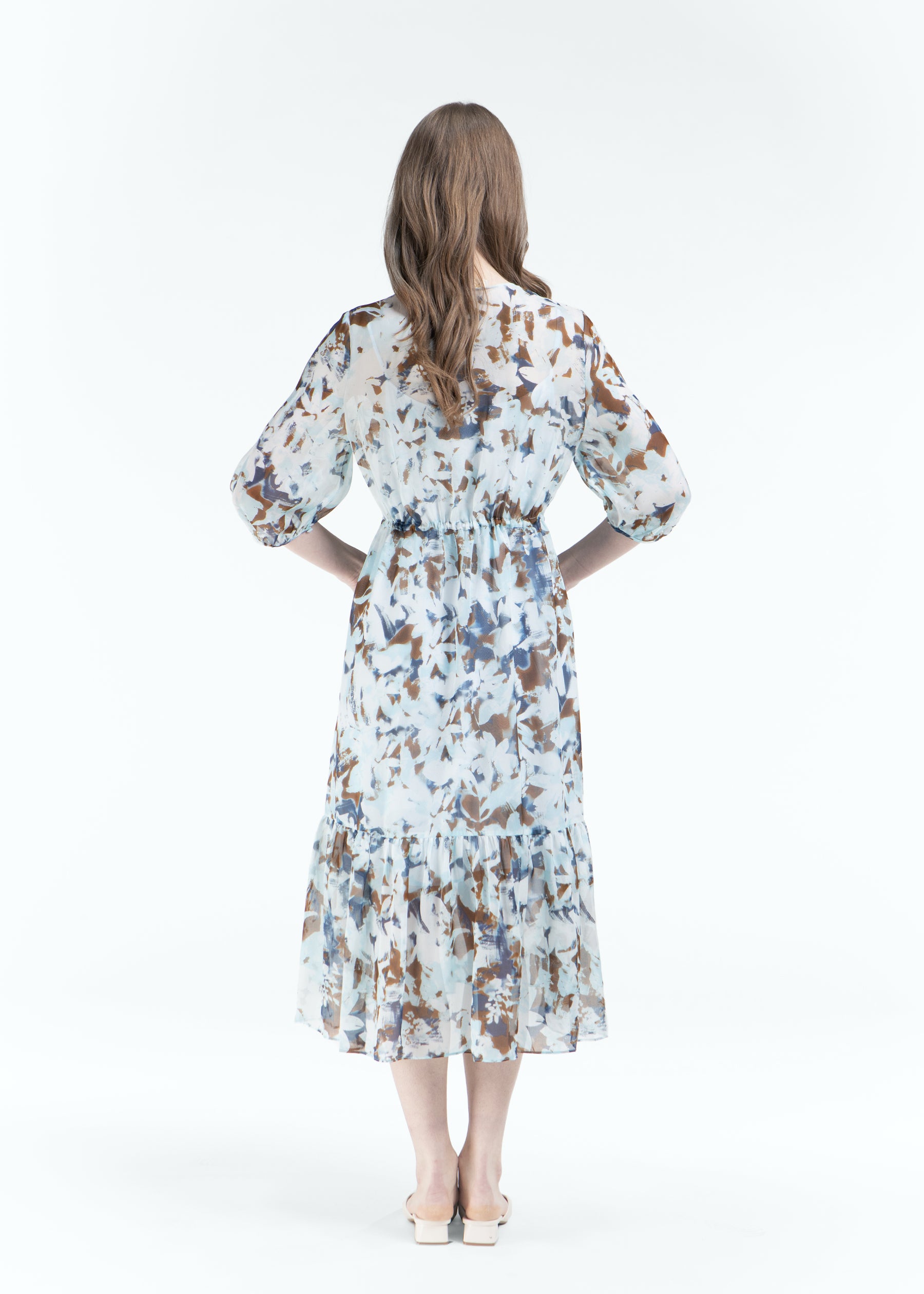 Eolia V-Neck Silk Dress