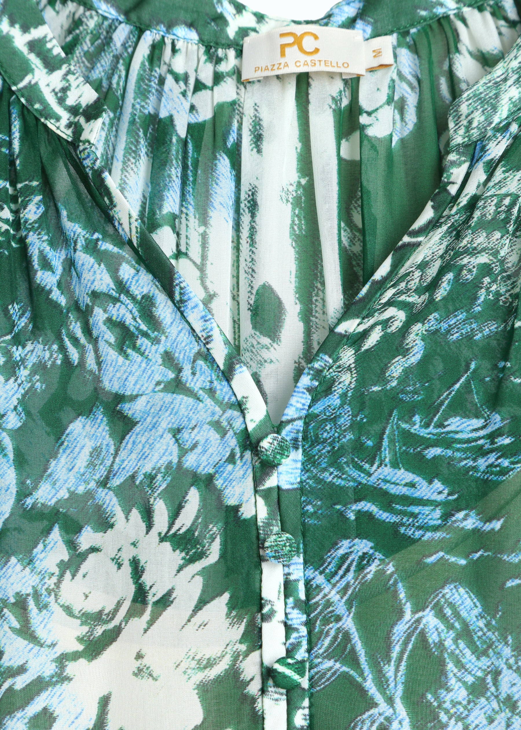 Tarsia Silk Dress