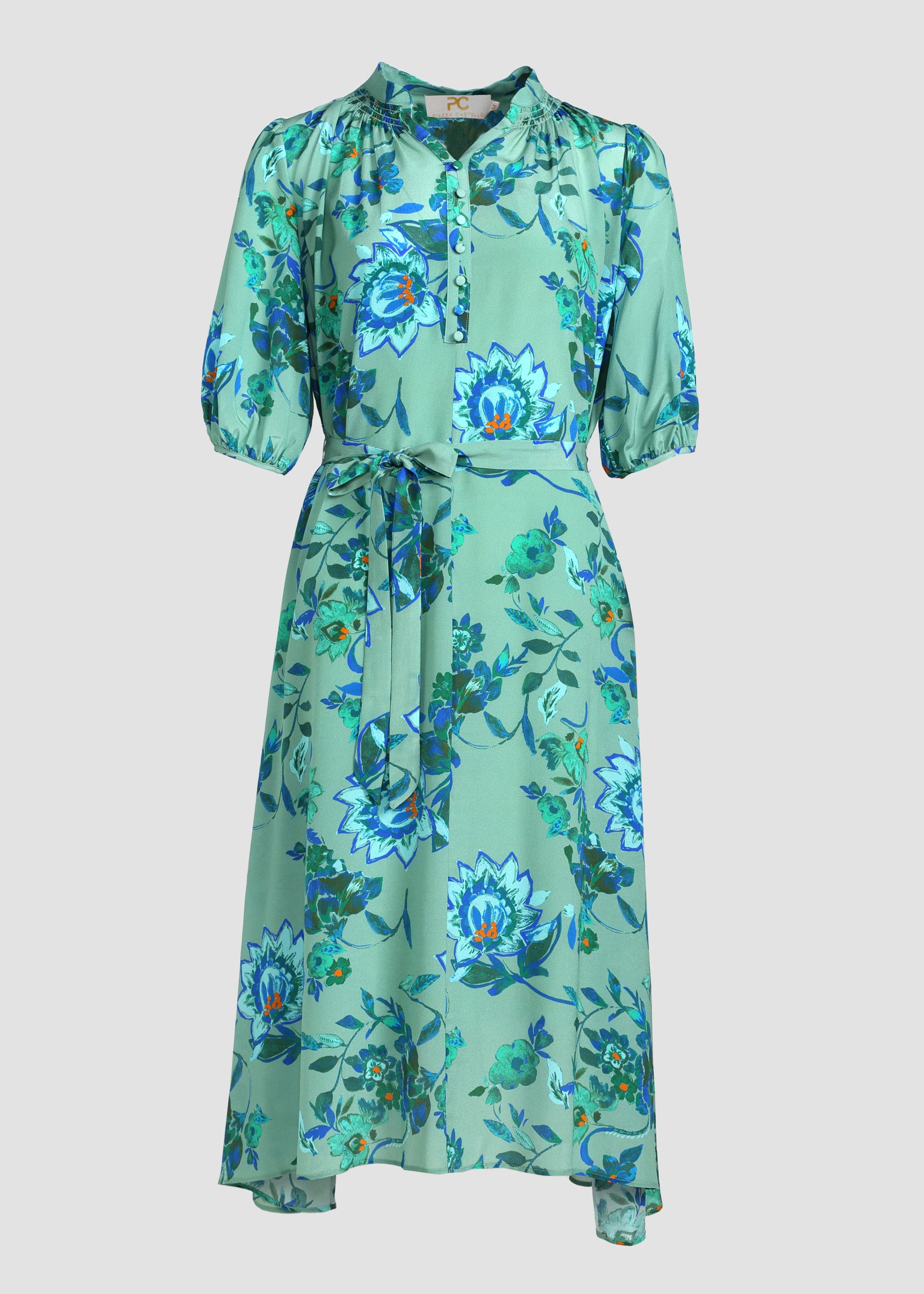 Incanto Eco-Silk Dress With Tie Belt