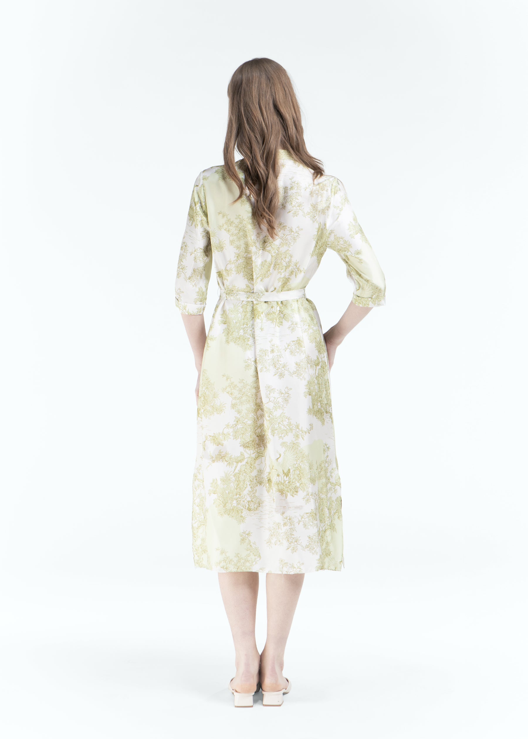 Toile De Jouy Silk Dress