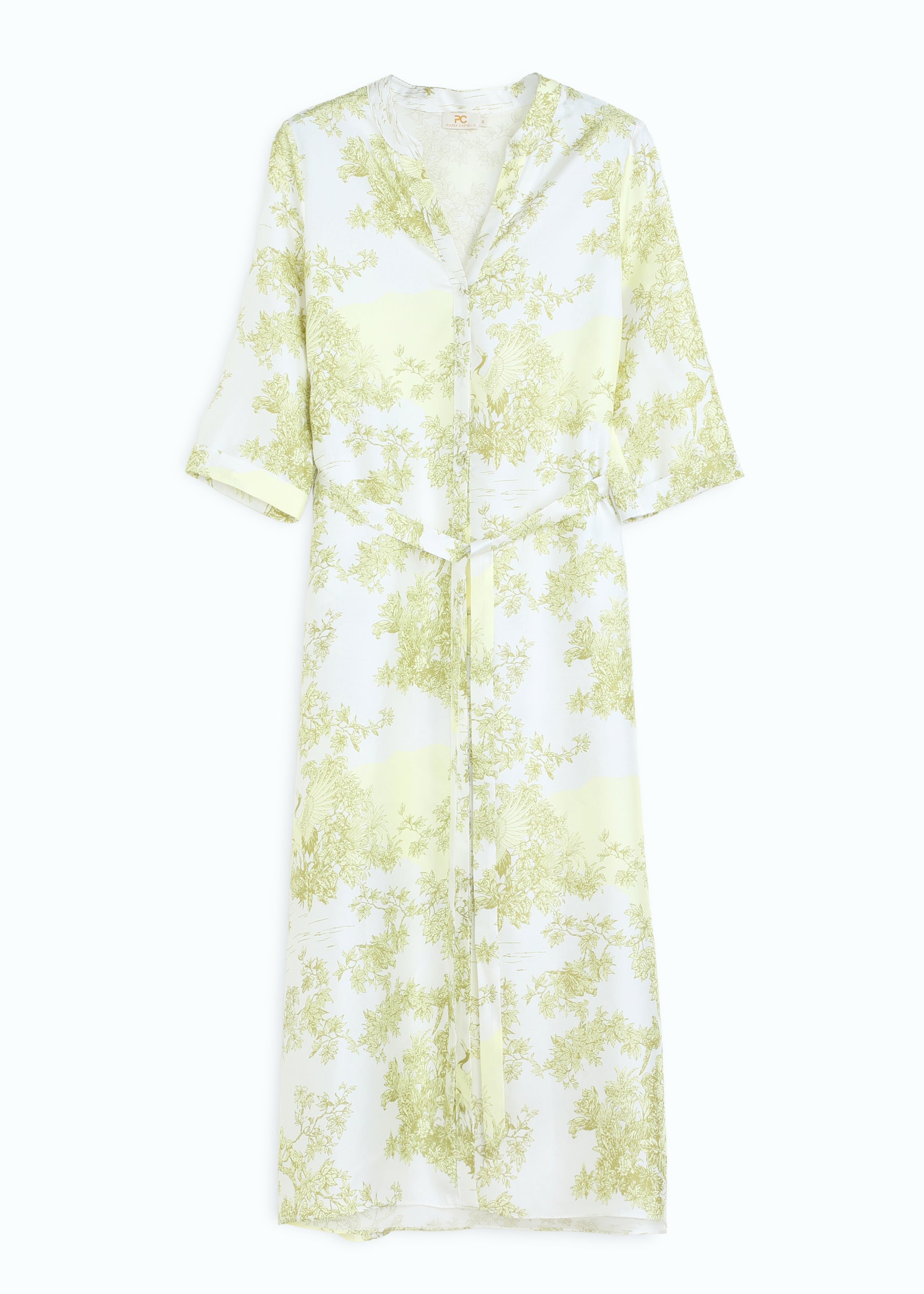 Toile De Jouy Silk Dress