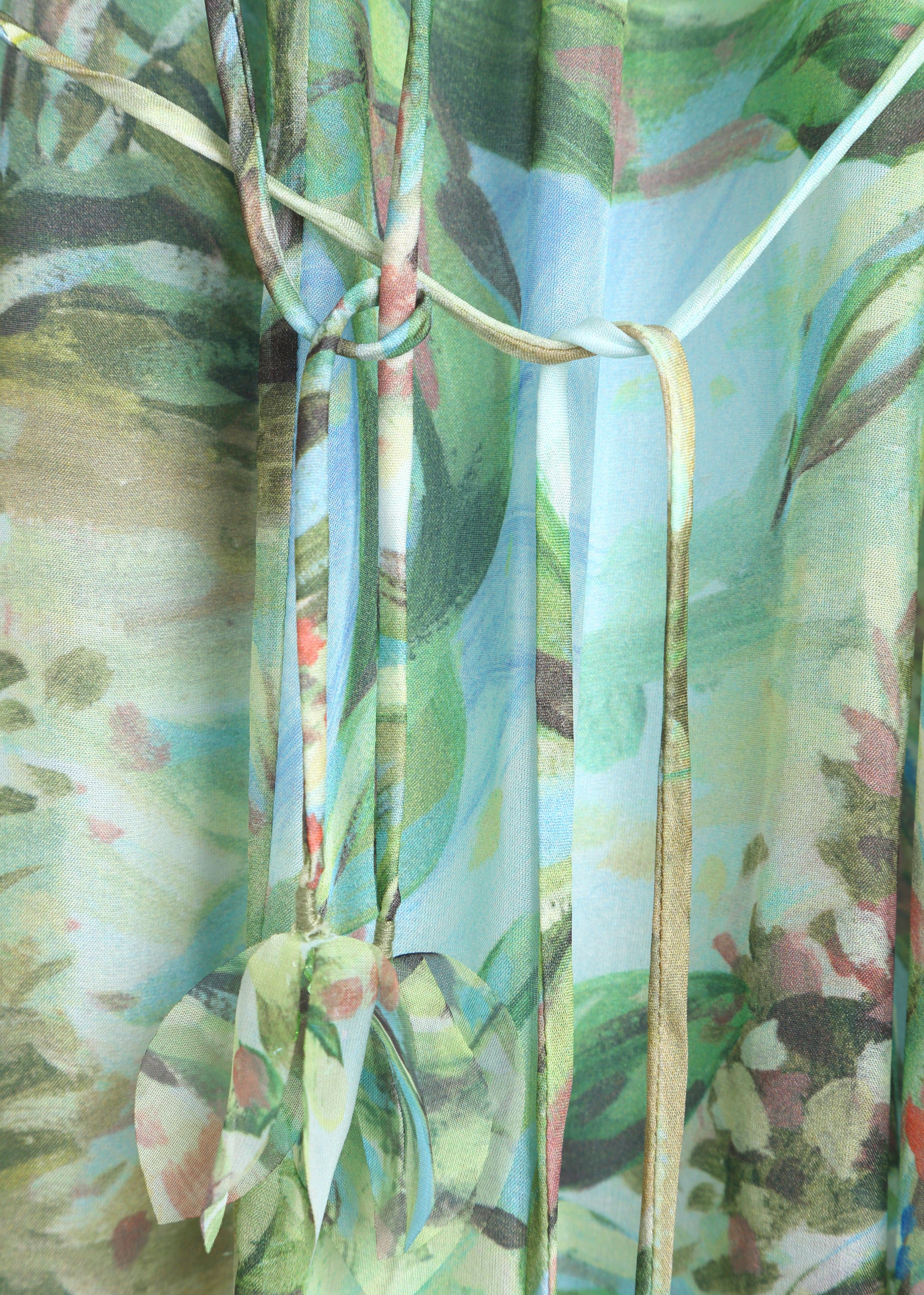 Miraluna Silk Dress with Tie Belt