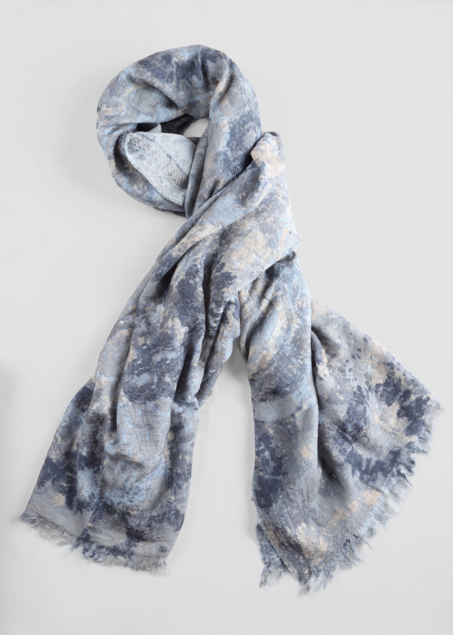 Aurora Mist Wool-Cashmere Shawl th-sl-17007