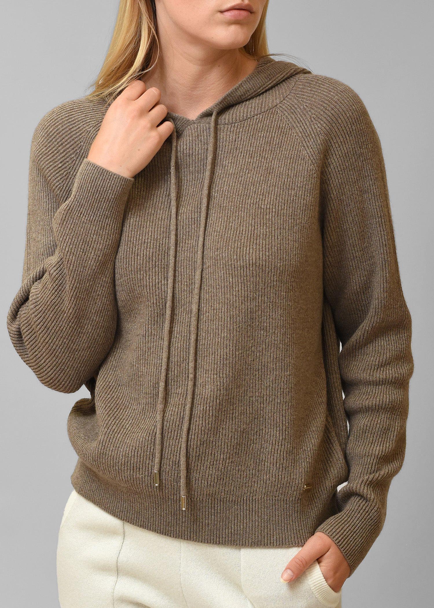 Ondoso Rib Knit Cashmere Hoodie
