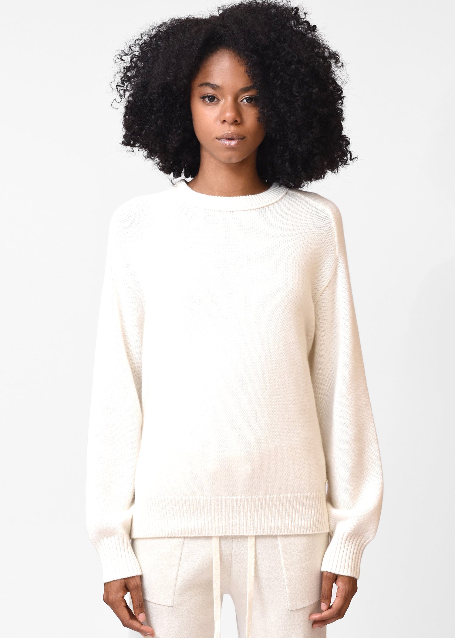 Basic Round Neck Cashmere Jumper