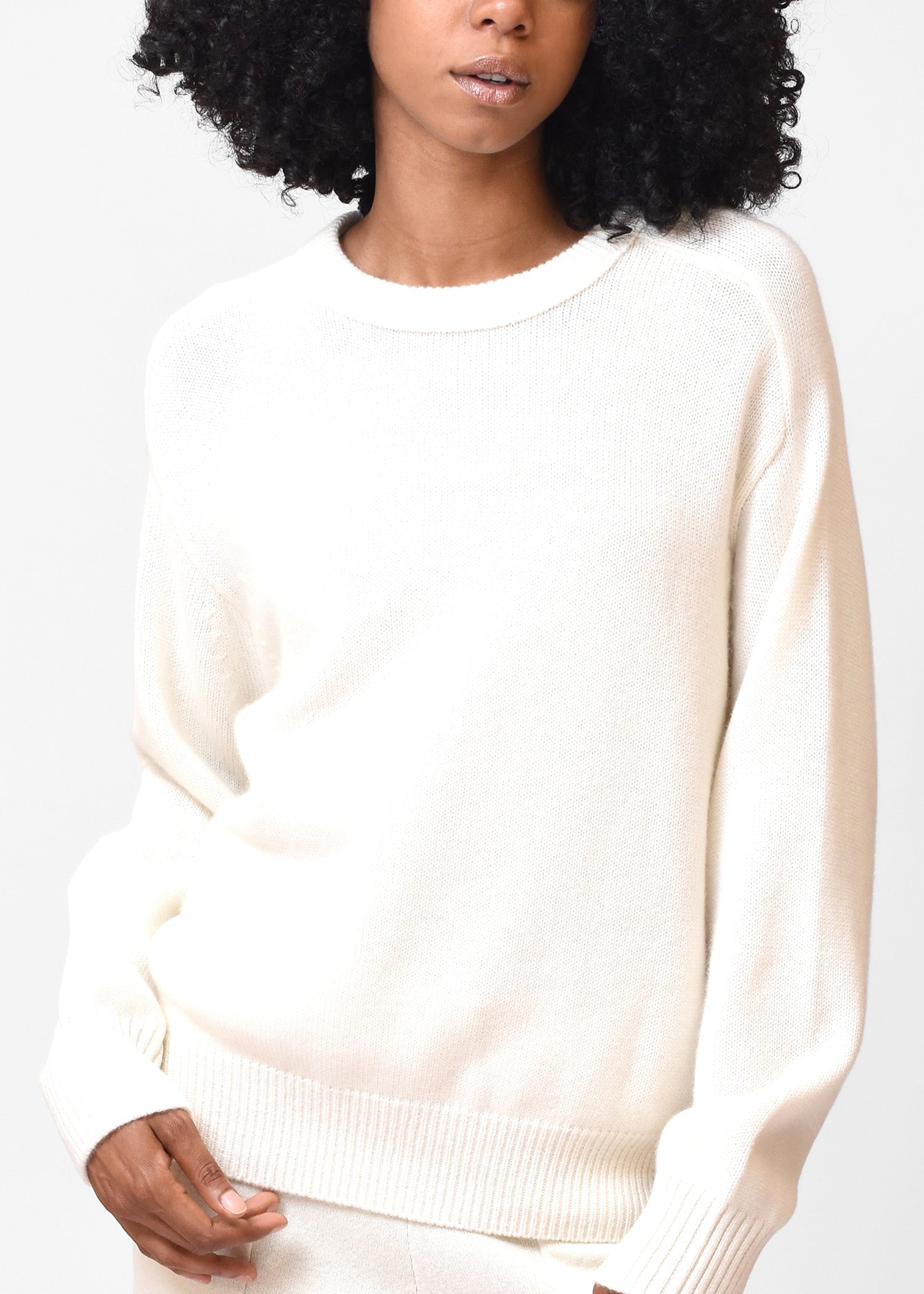 Basic Round Neck Cashmere Jumper
