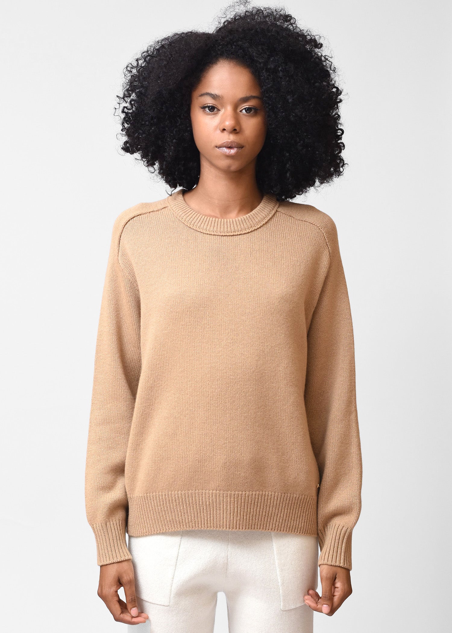 Basic Round Neck Cashmere Jumper