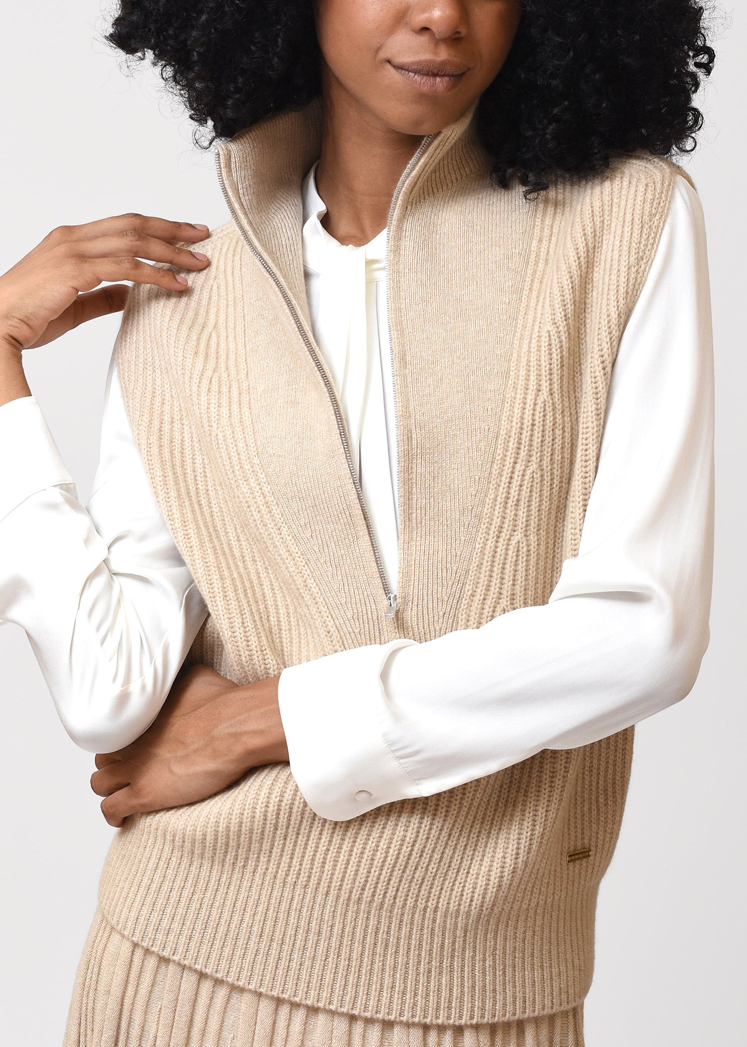 Vittoria Half-Zip Cashmere Vest