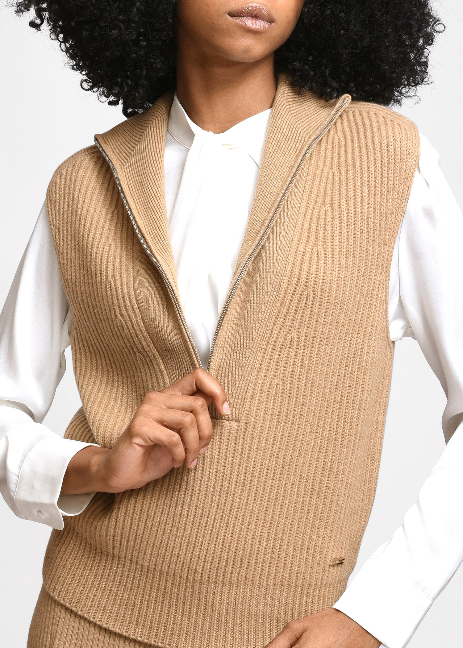 Vittoria Half-Zip Cashmere Vest