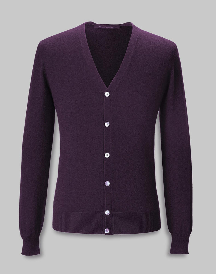 Cardigan con scollo a V in cashmere