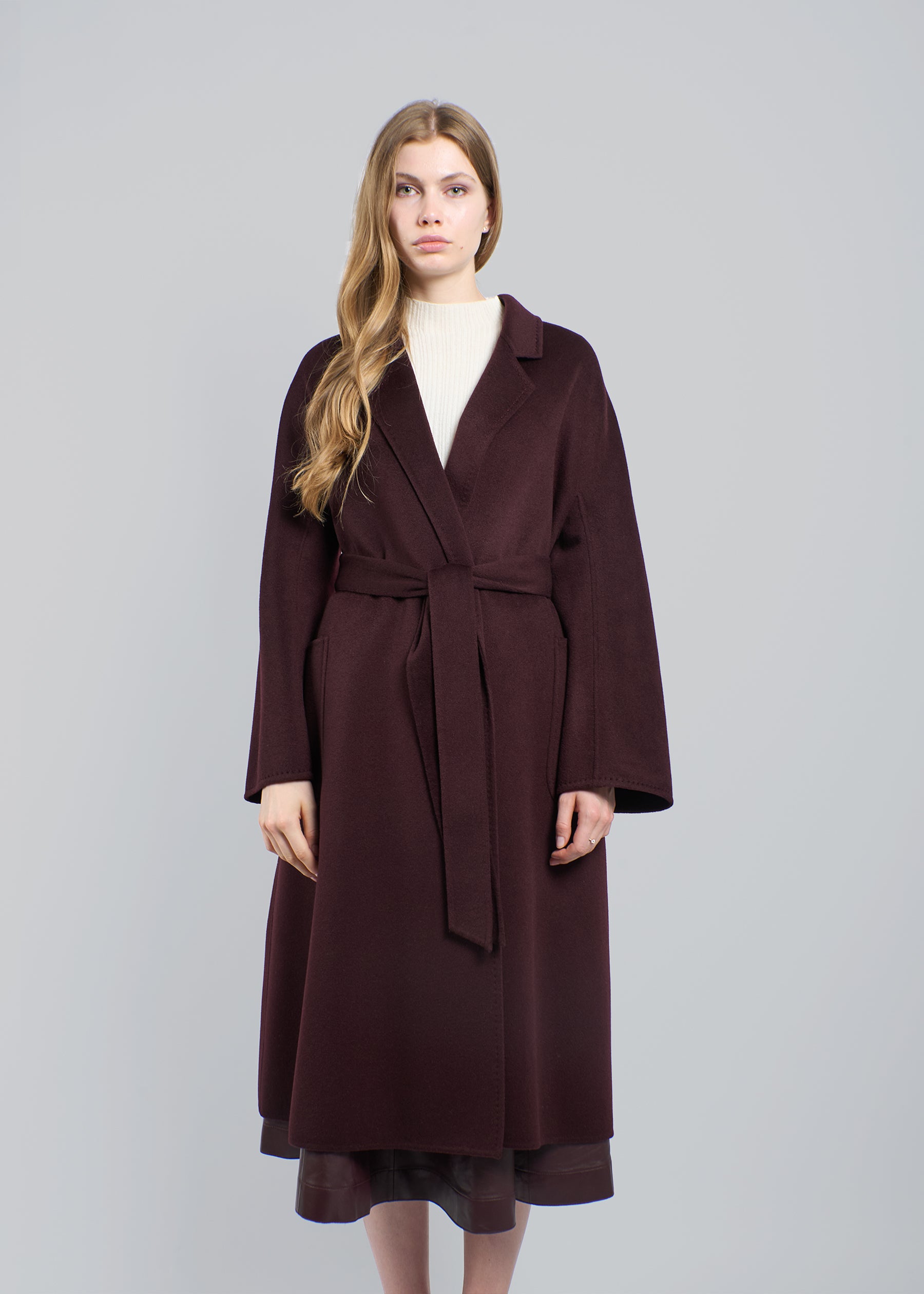 Cintura Baby Cashmere Coat with Tie Belt