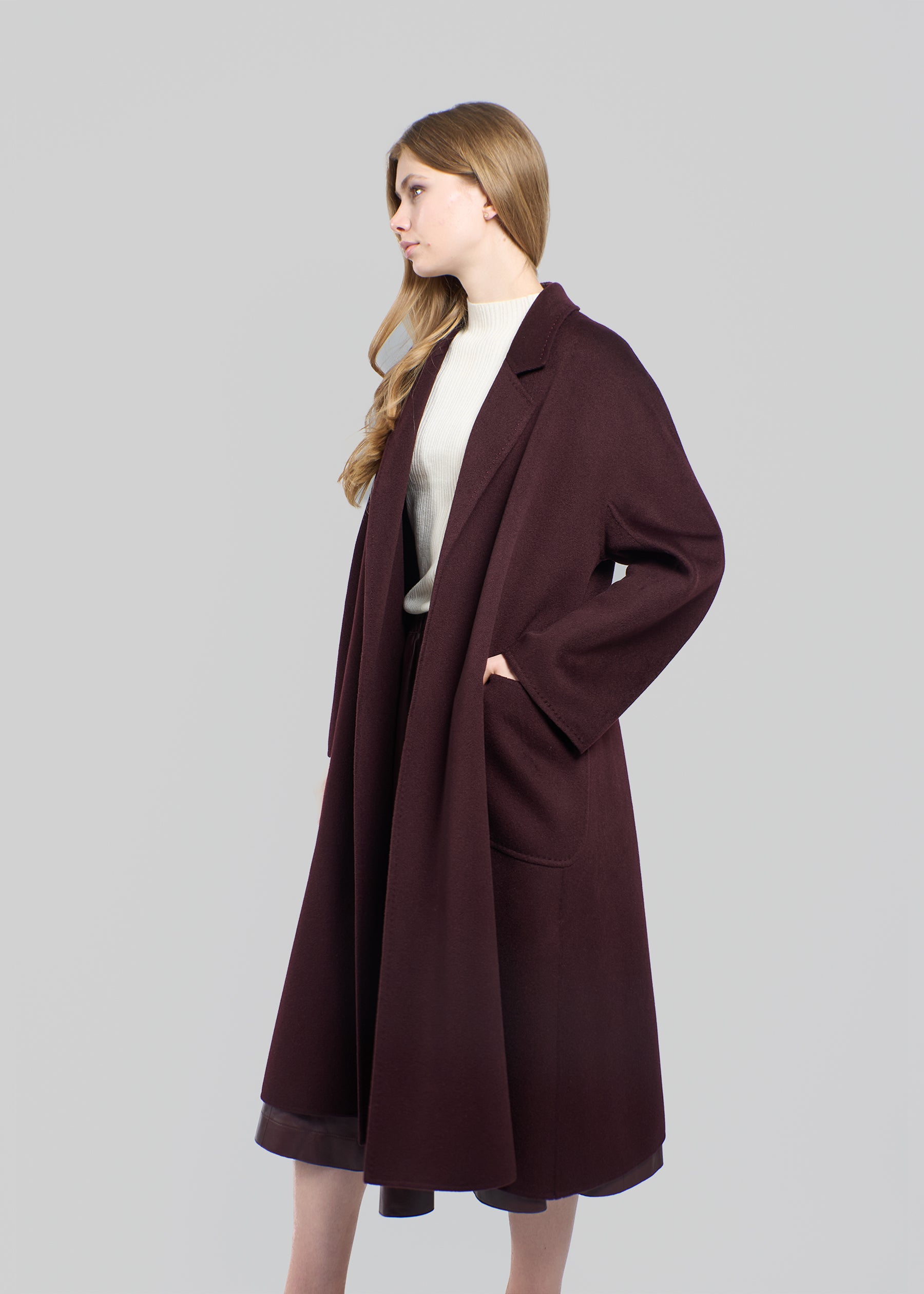 Cintura Baby Cashmere Coat with Tie Belt