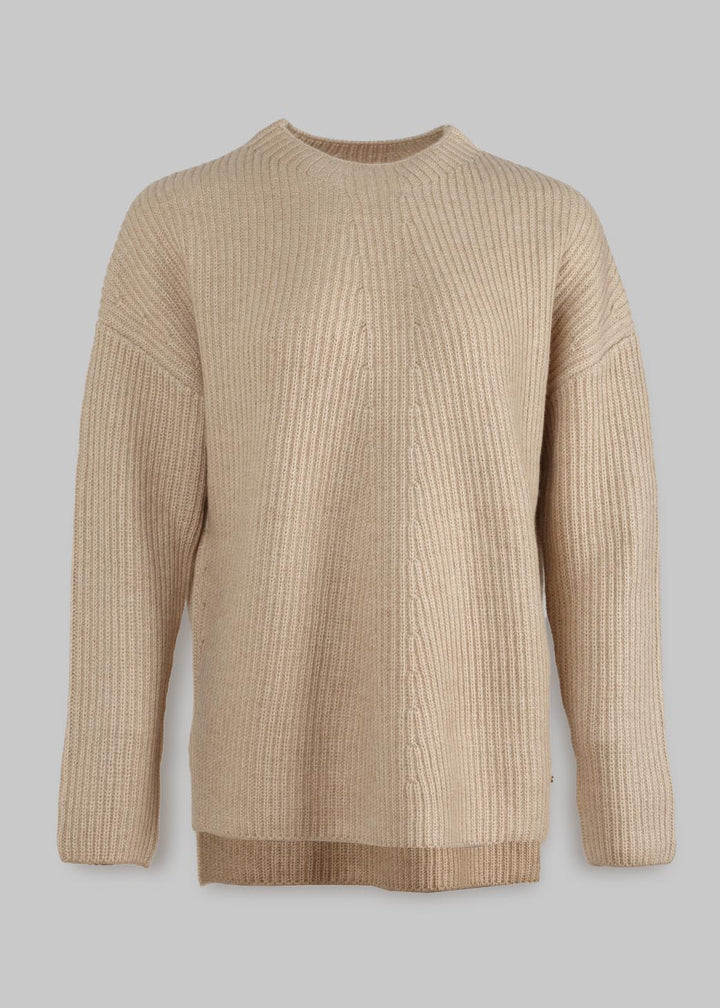 Pullover classico in cashmere con scollo tondo