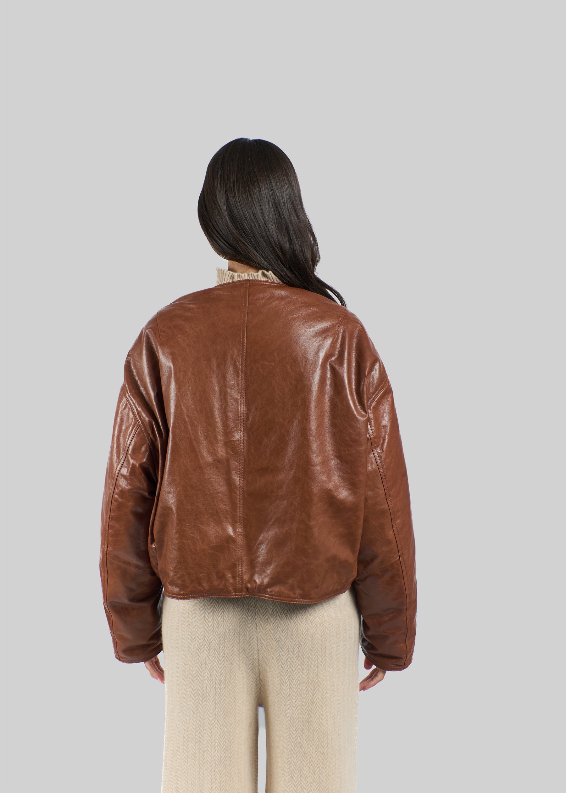 Cambia Reversible Leather Bomber Jacket